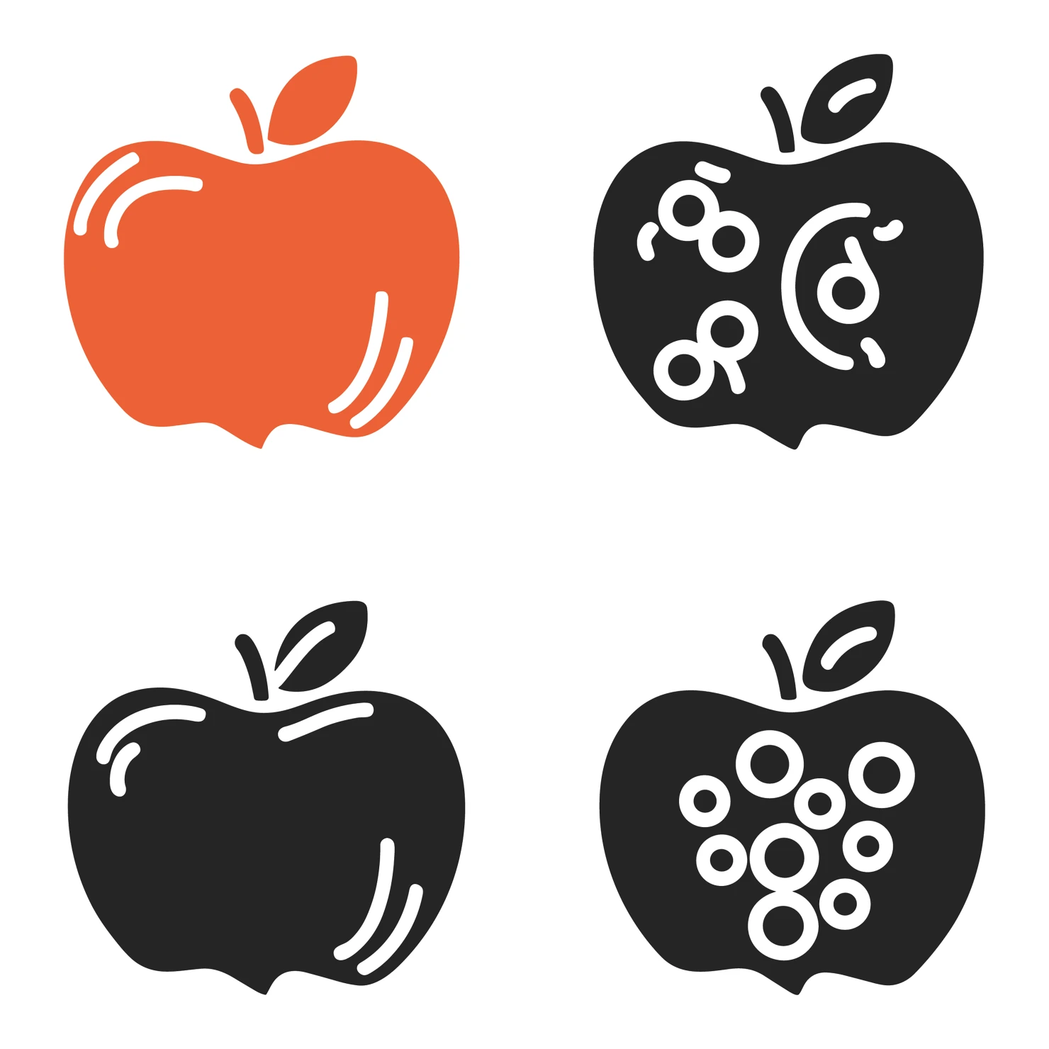 Apple customizable clip art set design #35656