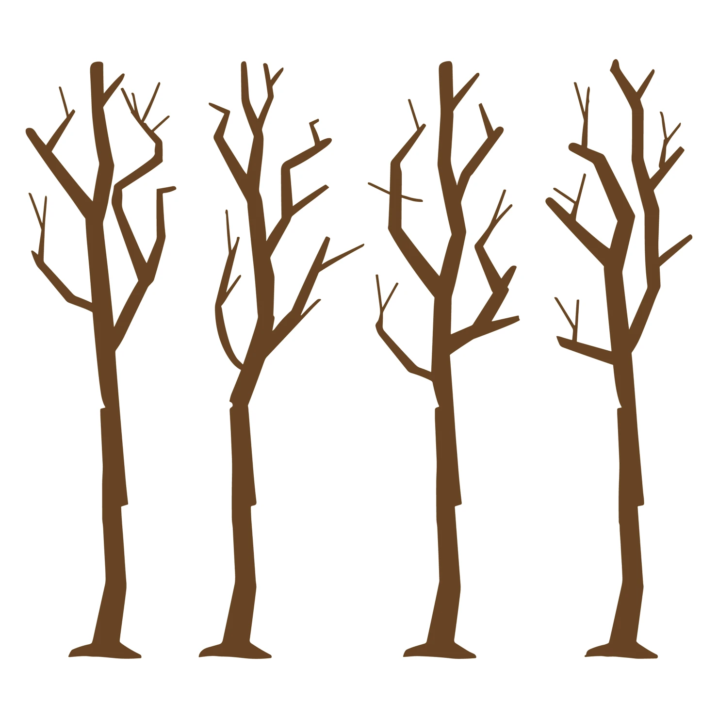 Tree customizable silhouettes set design #35681