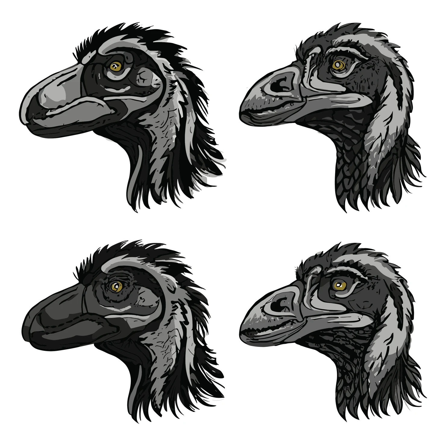 Dragons customizable silhouettes set design #35697