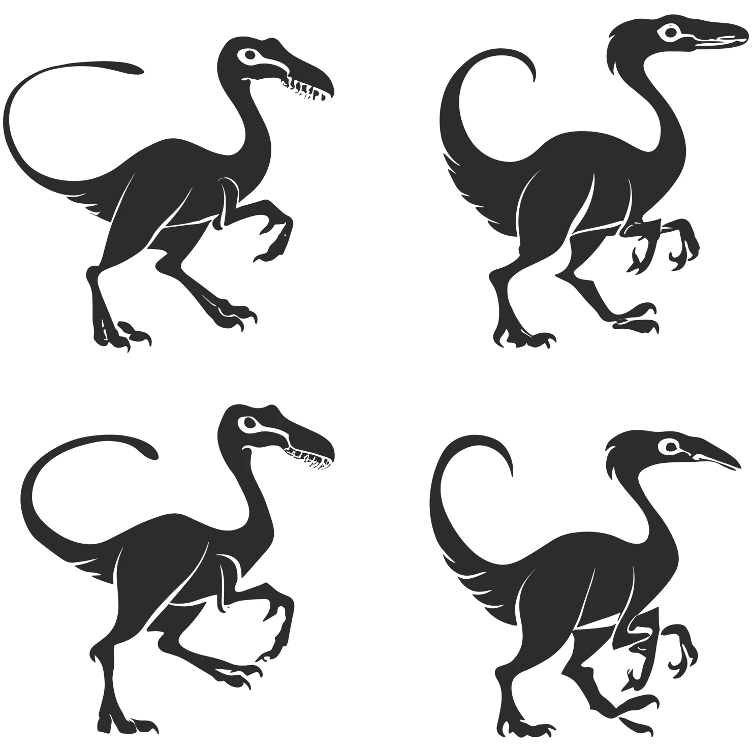 Dragons customizable silhouettes set design #35702