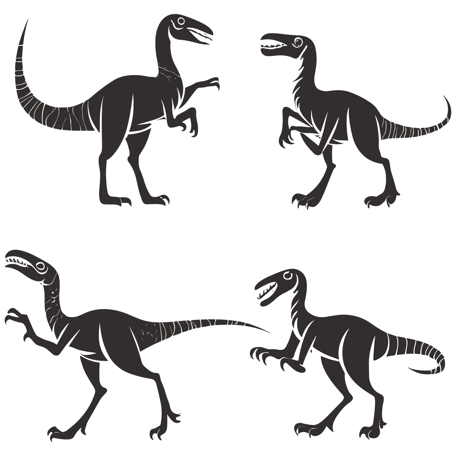 Dragons customizable silhouettes set design #35704