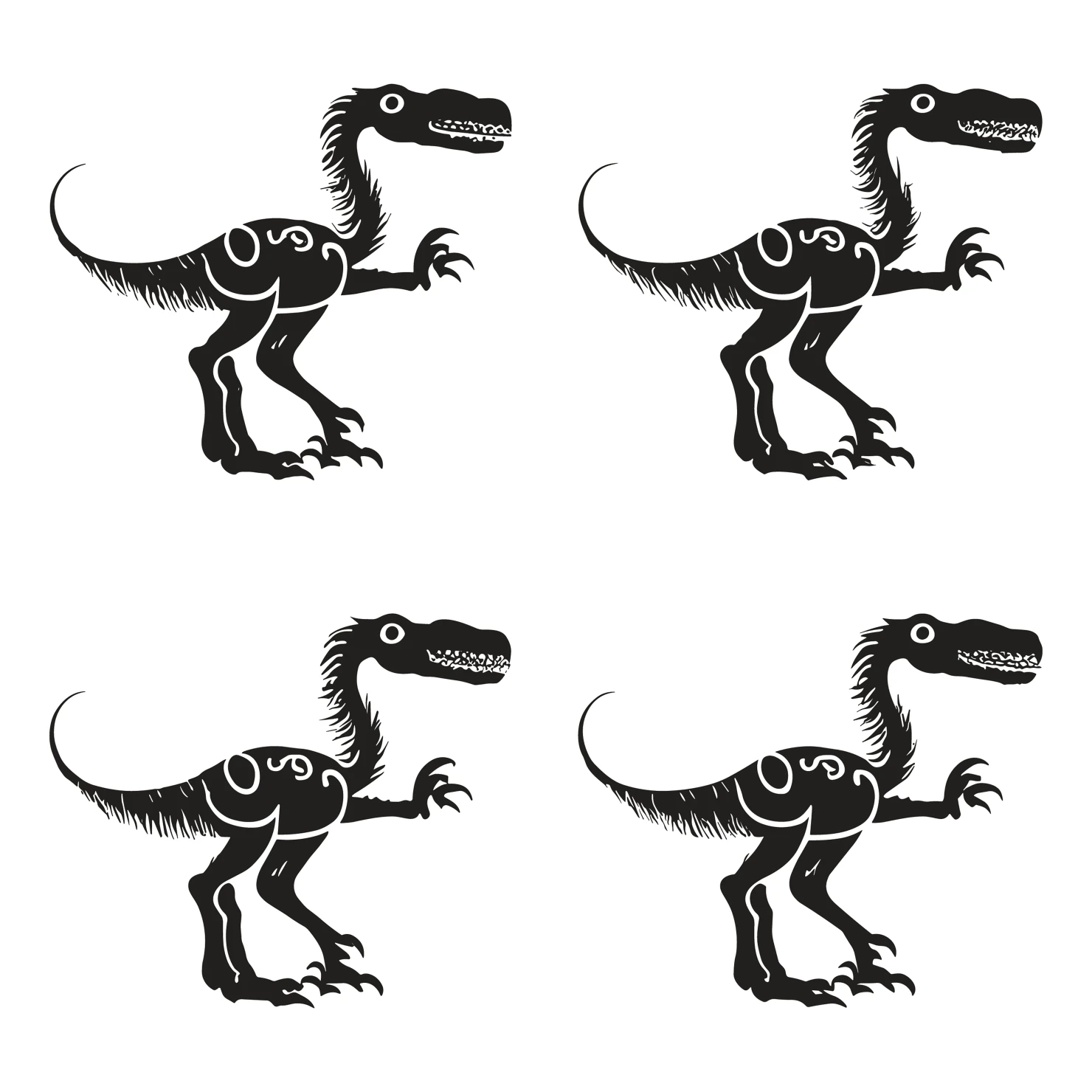 Dragons customizable silhouettes set design #35705