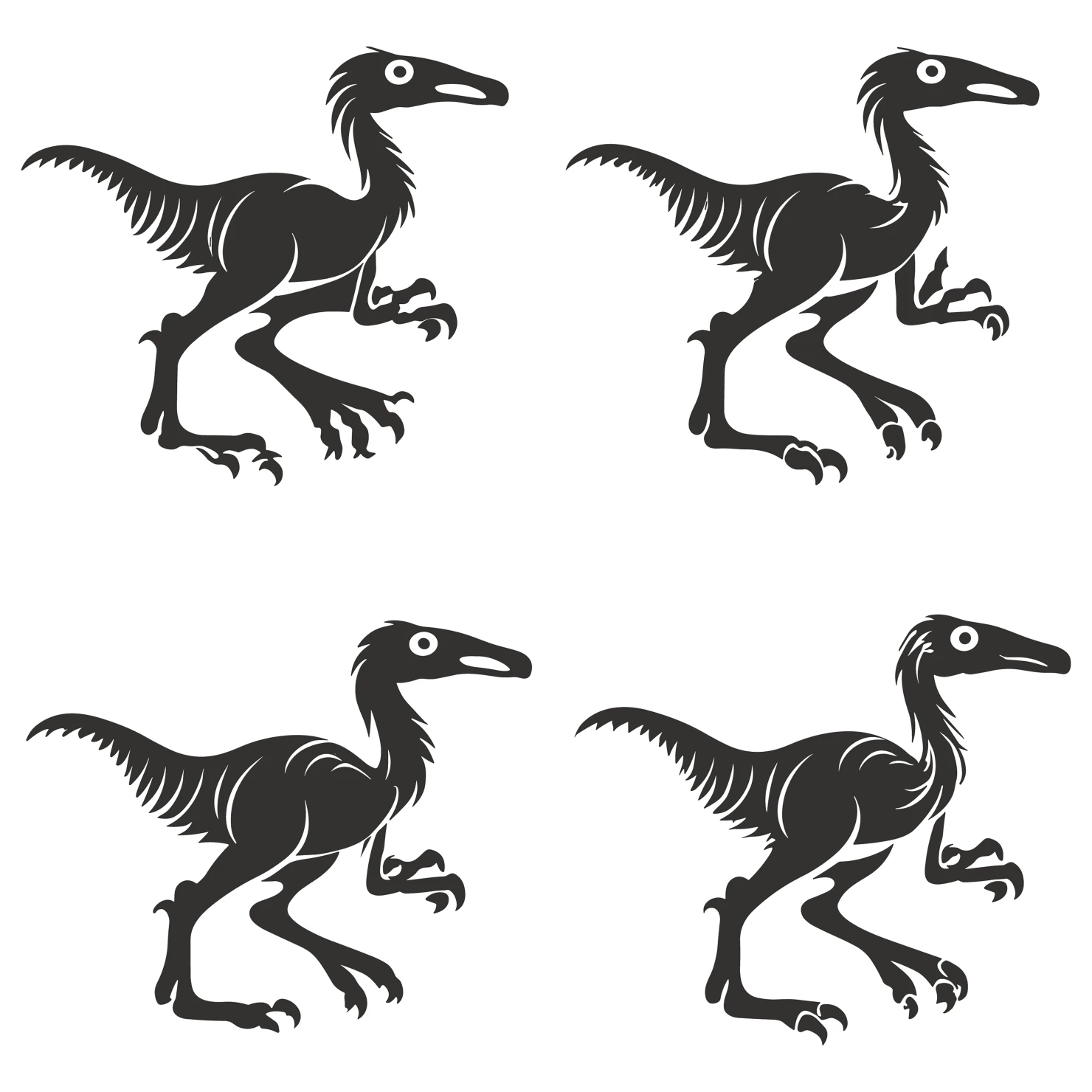 Dragons customizable silhouettes set design #35707