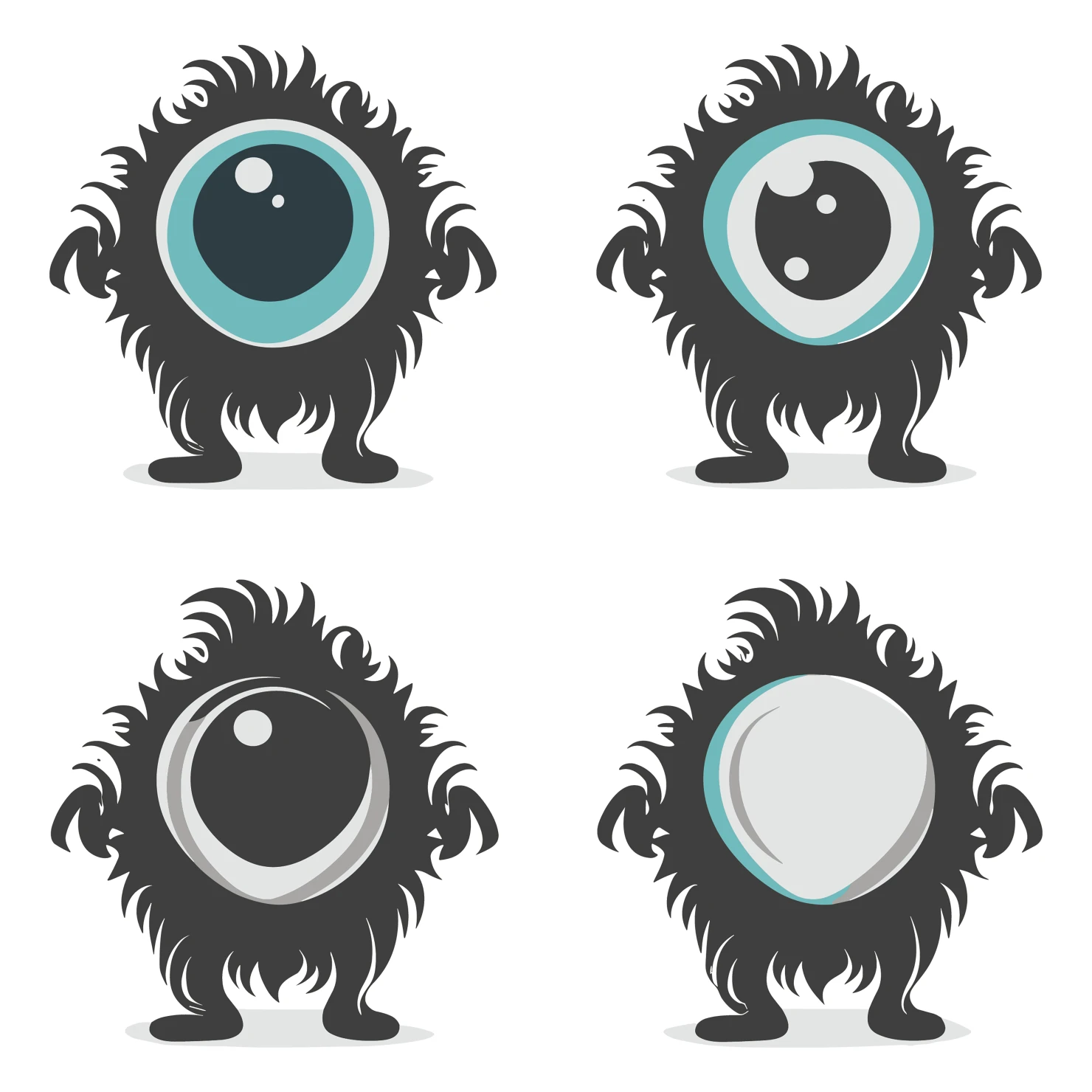 Monsters customizable clip art set design #35714