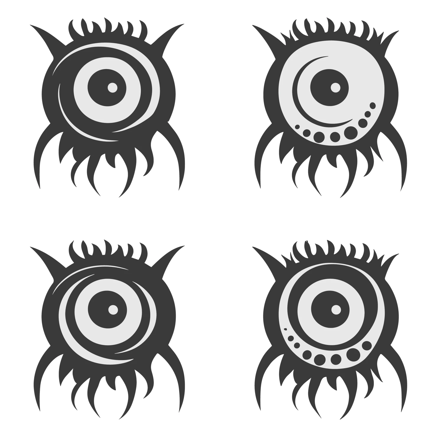 Monsters customizable clip art set design #35720