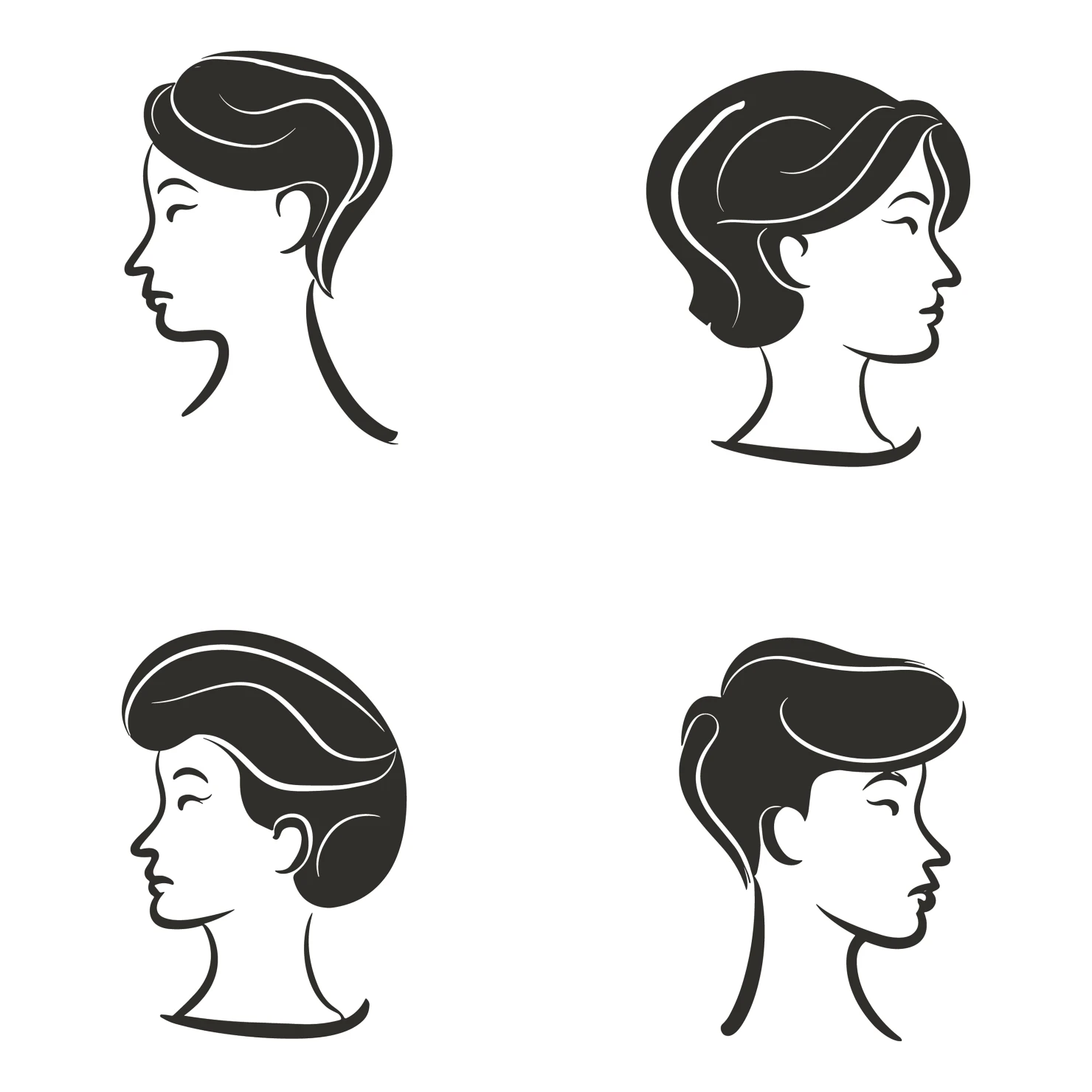 Women customizable icon set design #35786