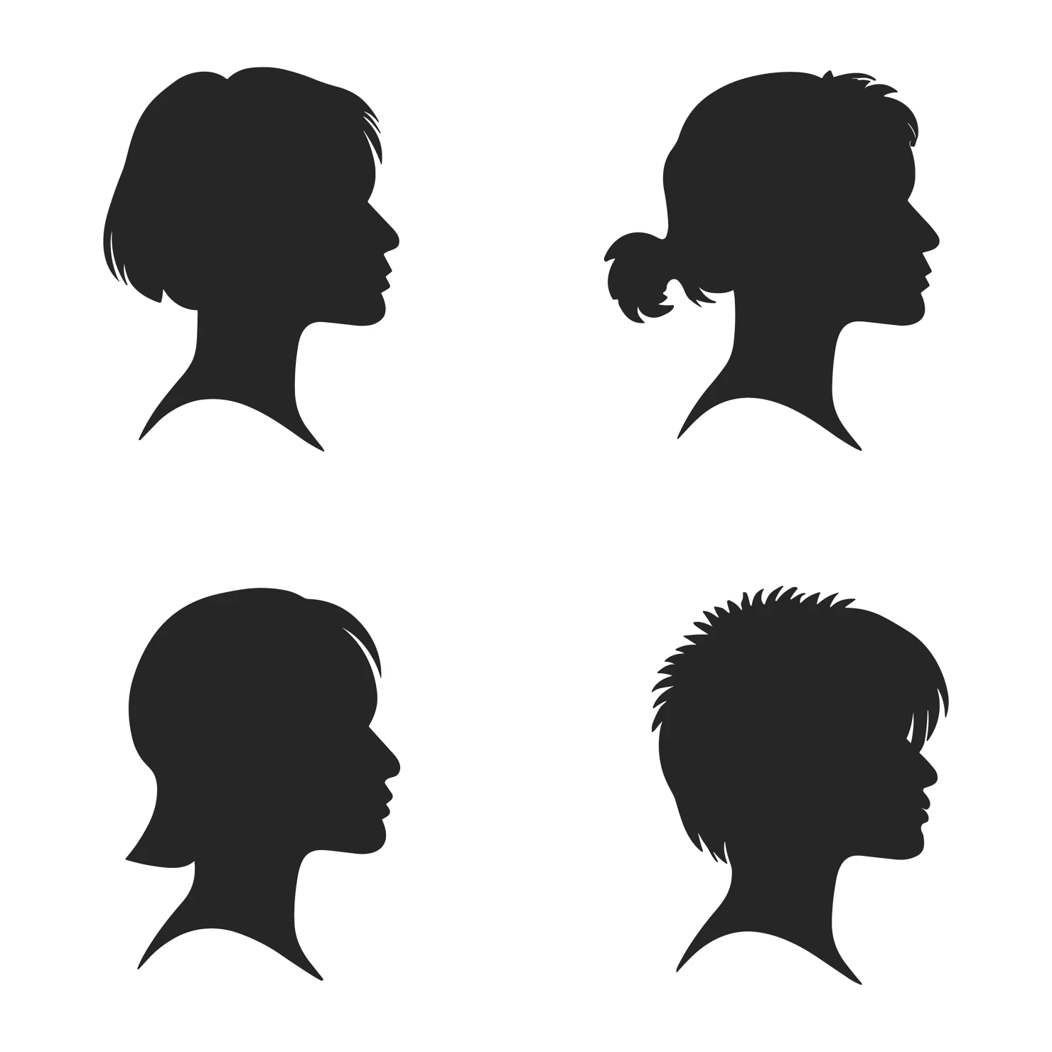 Women customizable silhouettes set design #35789