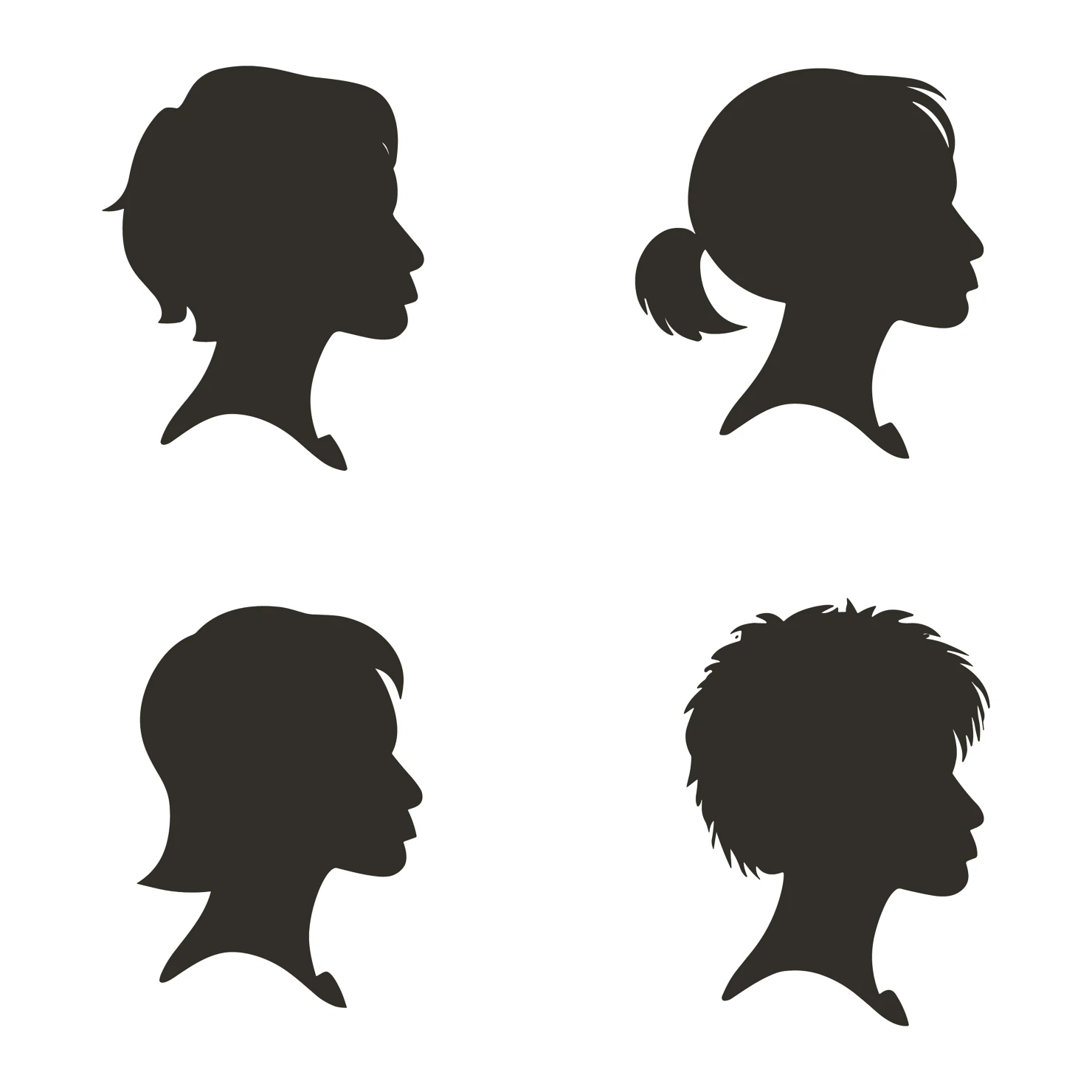 Women customizable silhouettes set design #35793