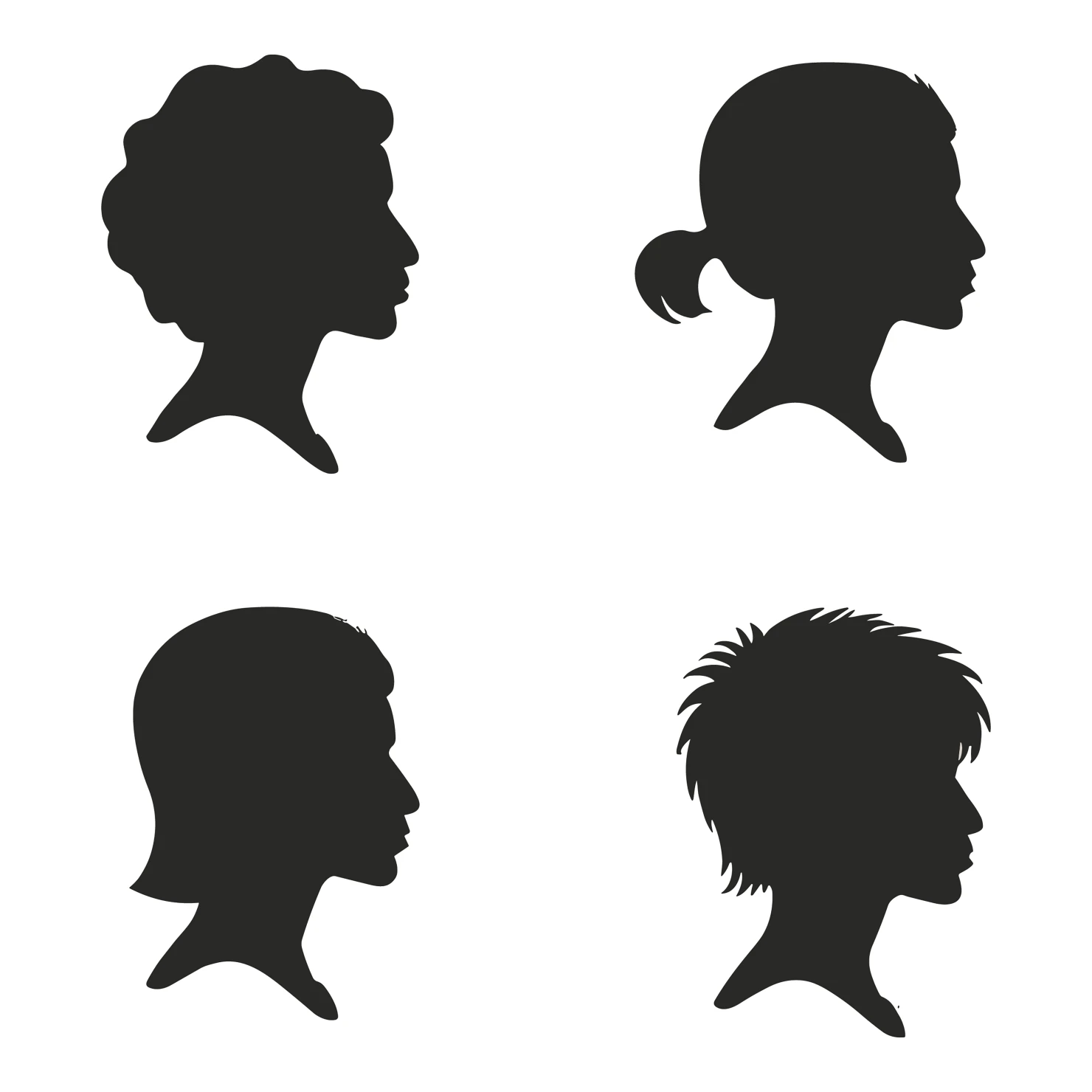 Women customizable silhouettes set design #35794