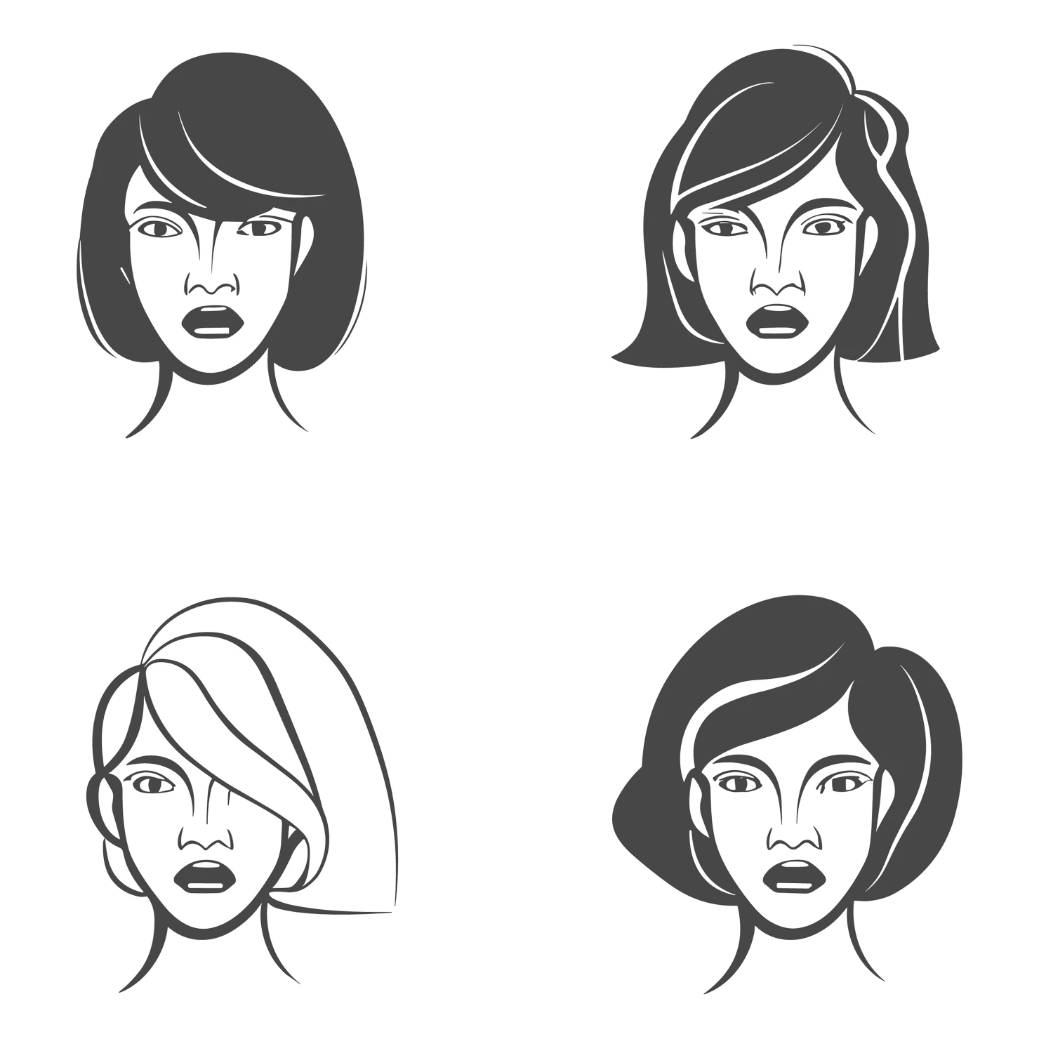 Women customizable icon set design #35795