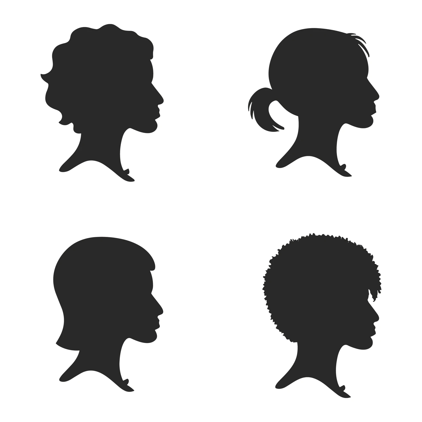 Women customizable silhouettes set design #35796