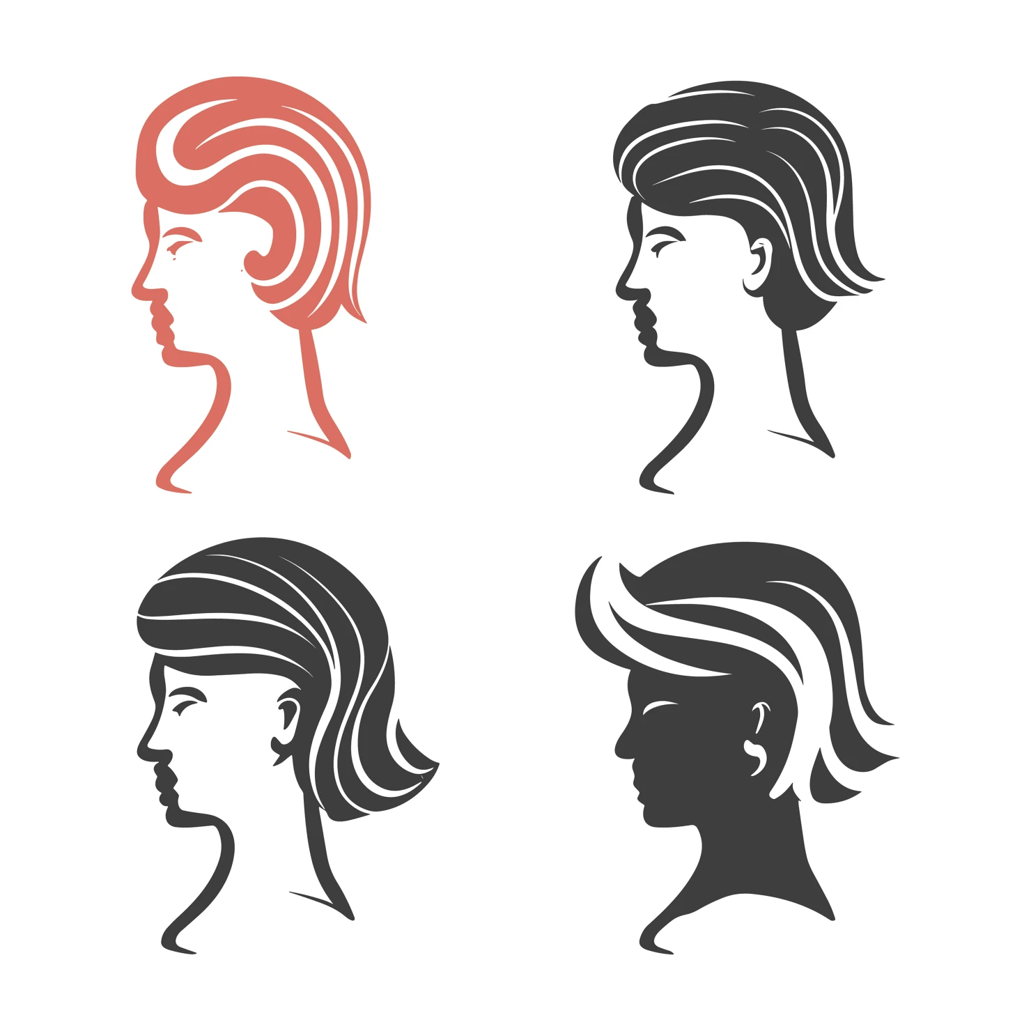 Women customizable icon set design #35805