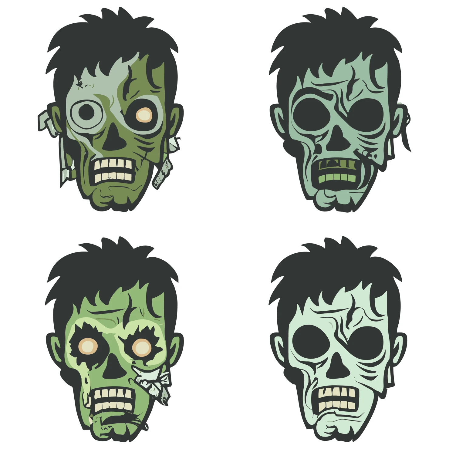 Zombie customizable icon set design #35807