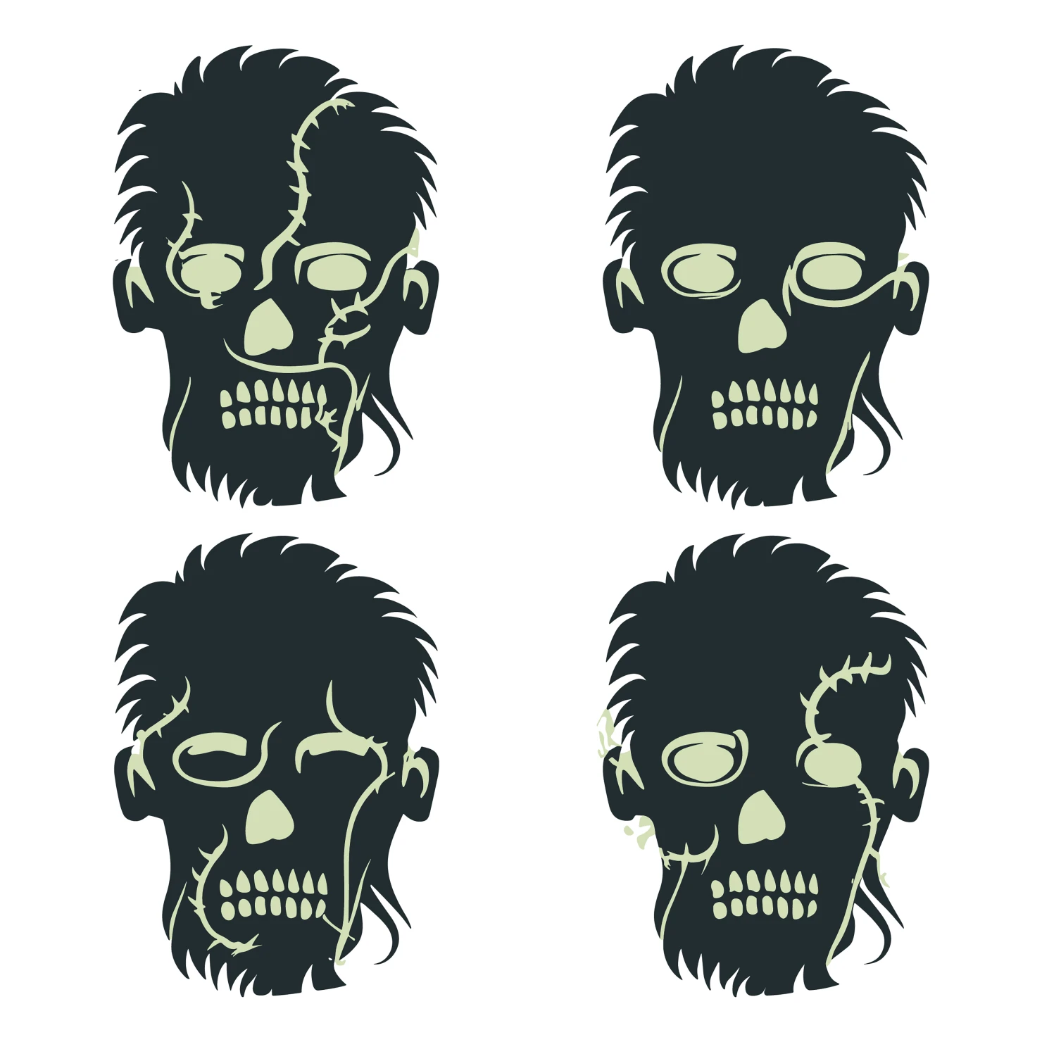 Zombie customizable icon set design #35809