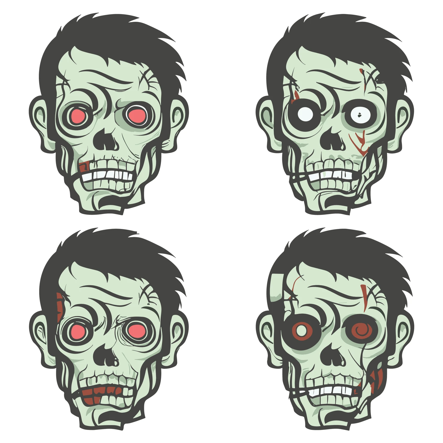 Zombie customizable icon set design #35811