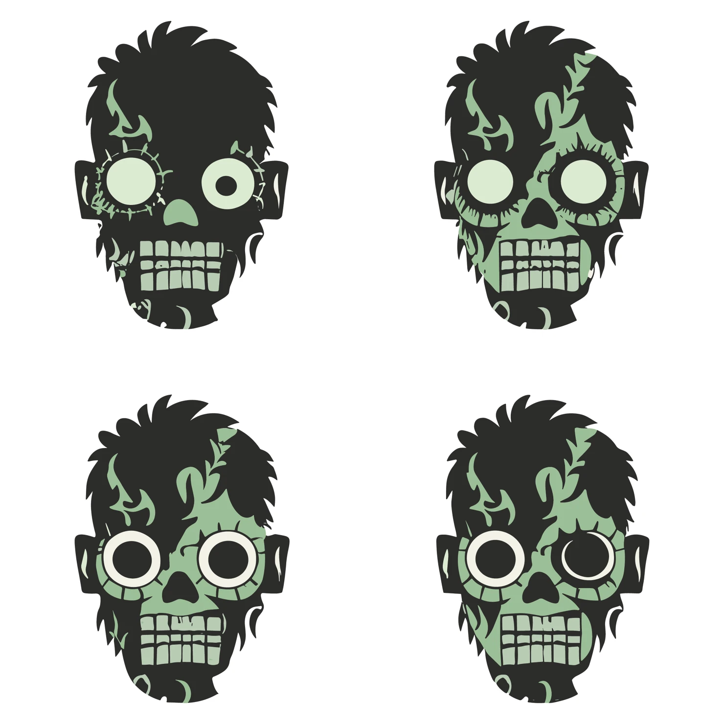 Zombie customizable icon set design #35817
