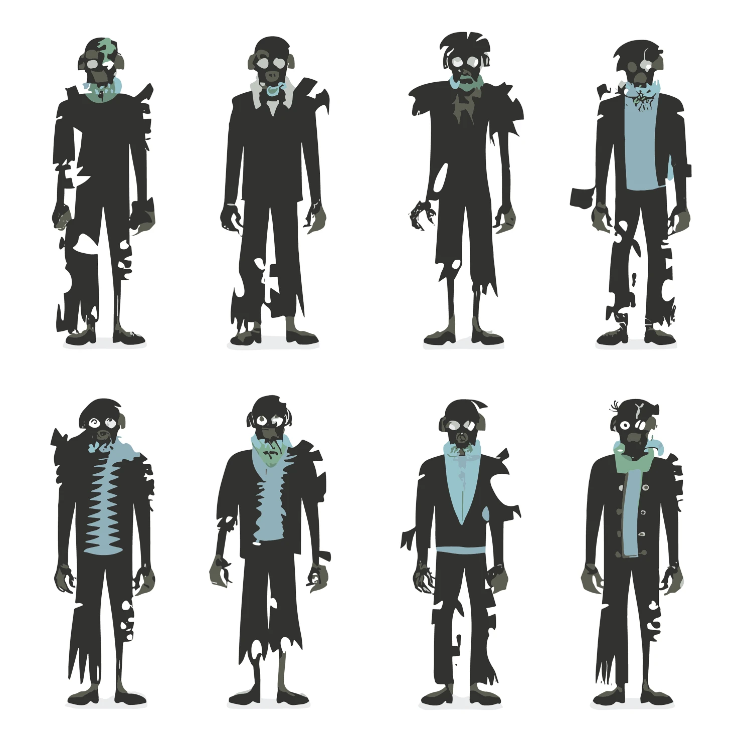Zombie customizable icon set design #35821