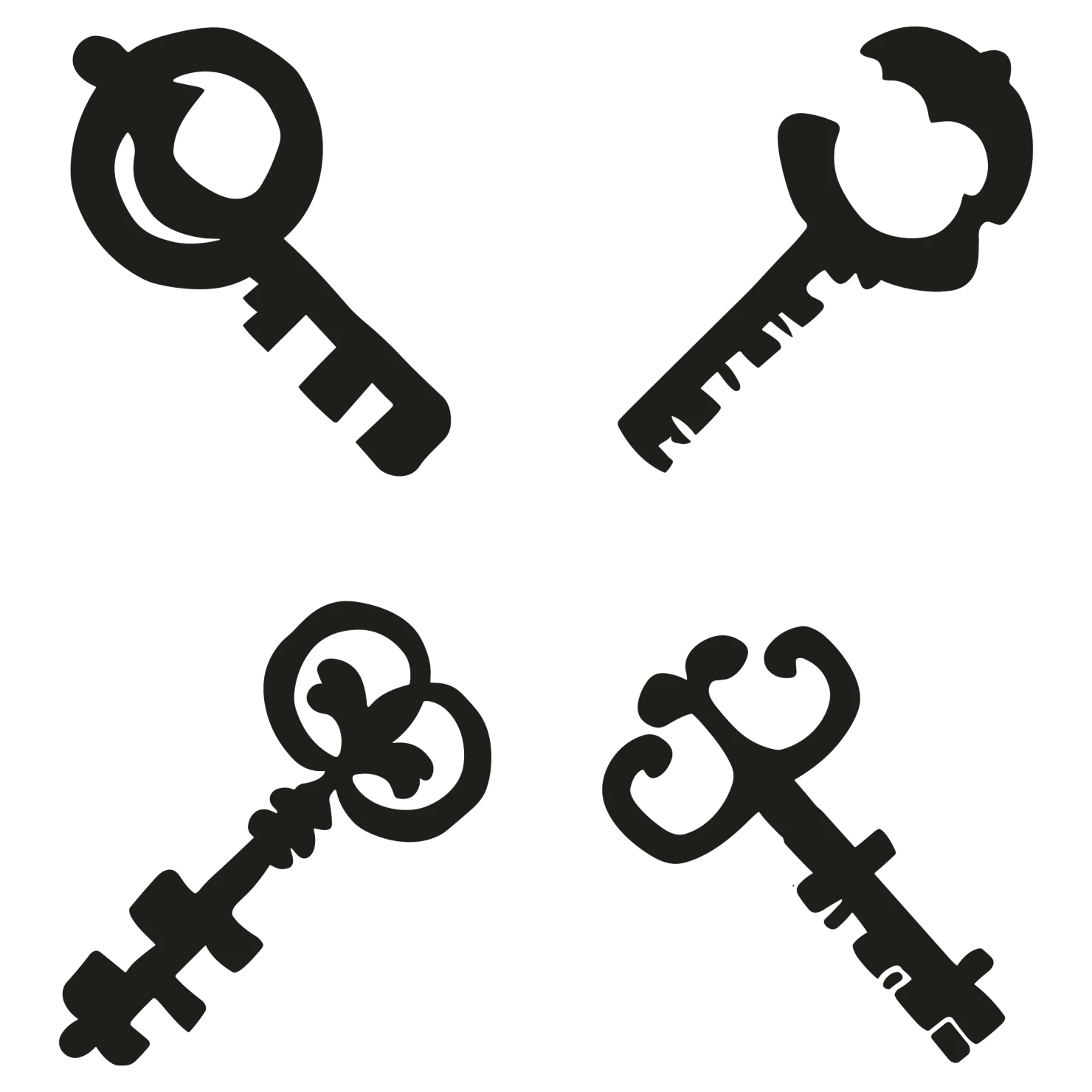 Key customizable silhouettes set design #35844