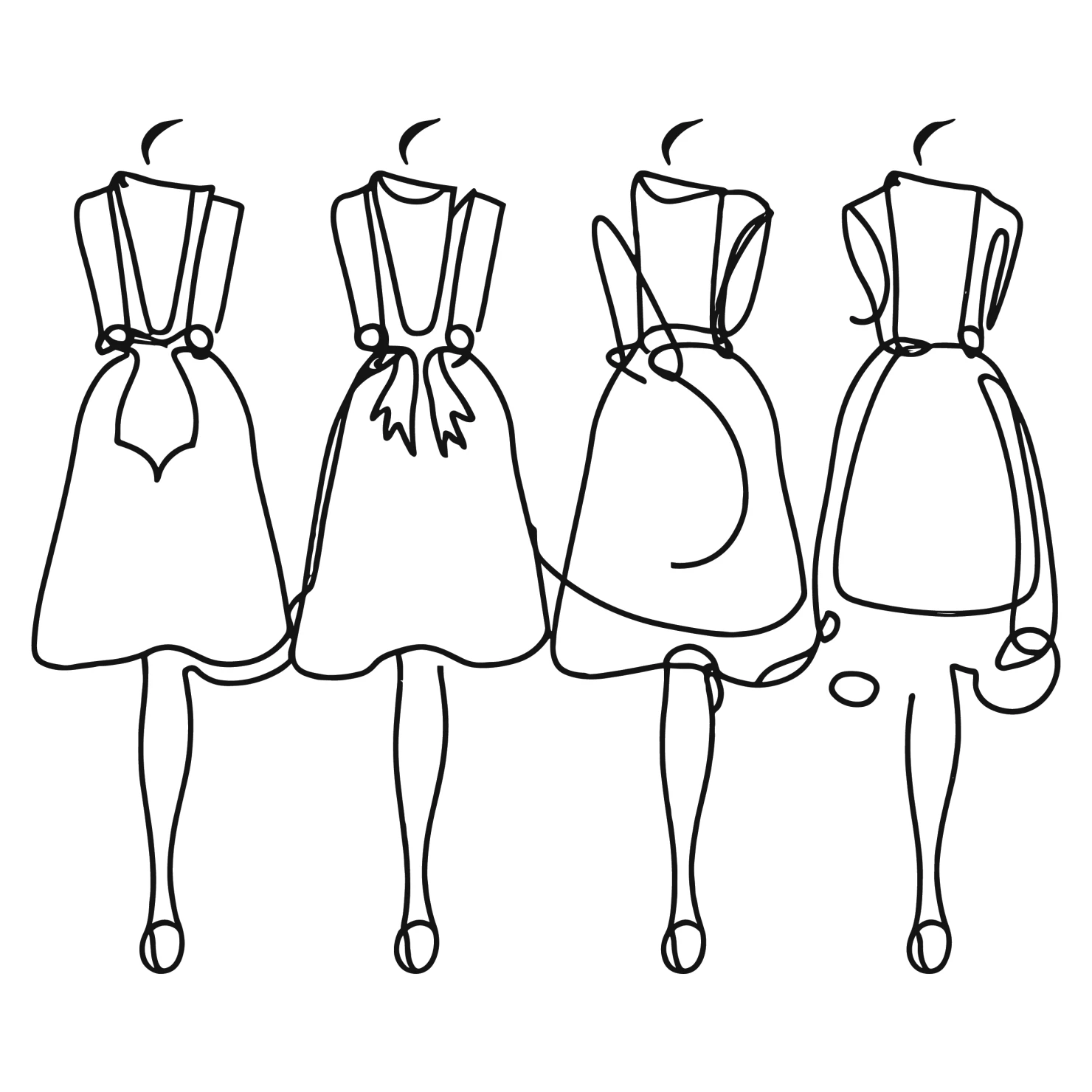 Frocks customizable clip art set design #35862
