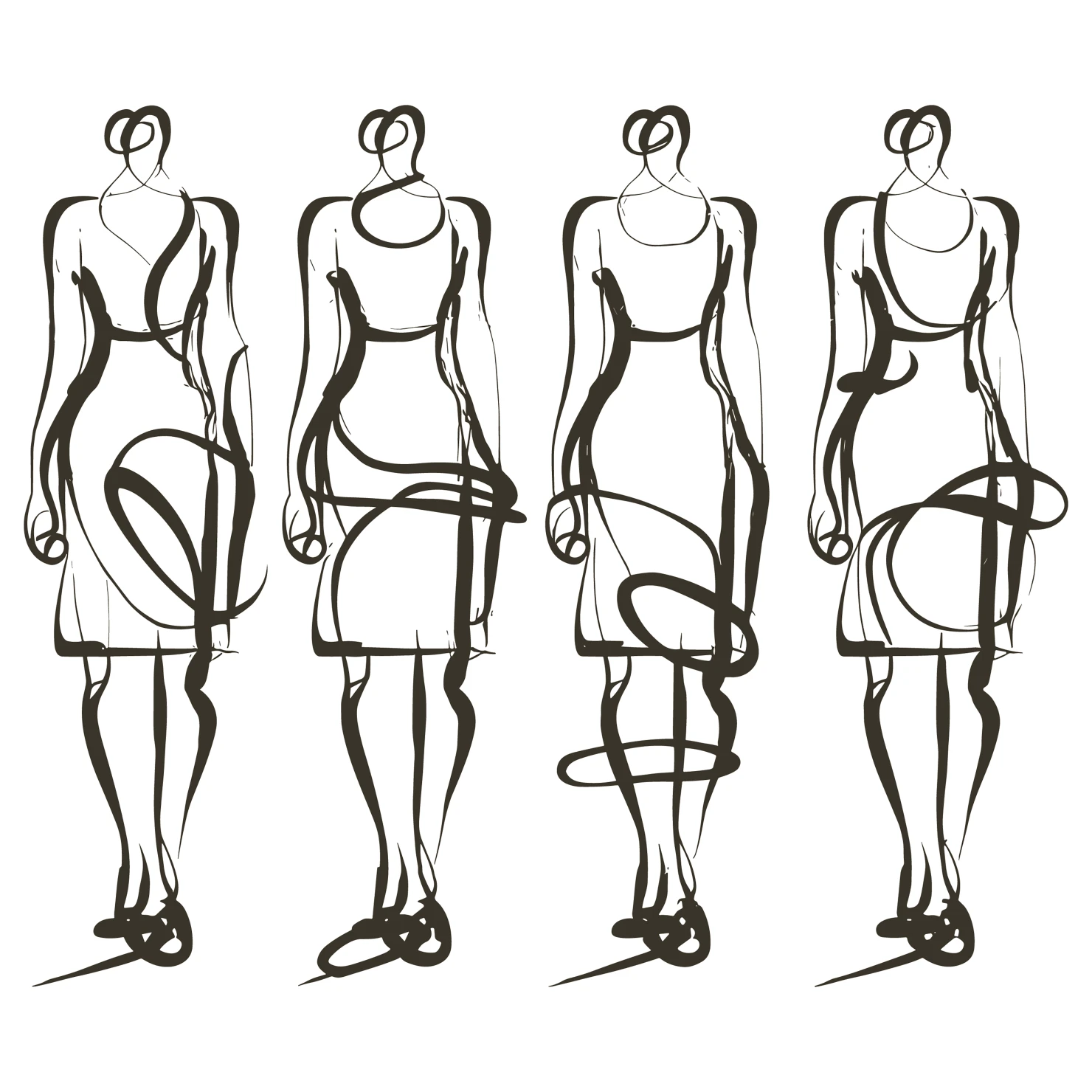 Frocks customizable clip art set design #35864
