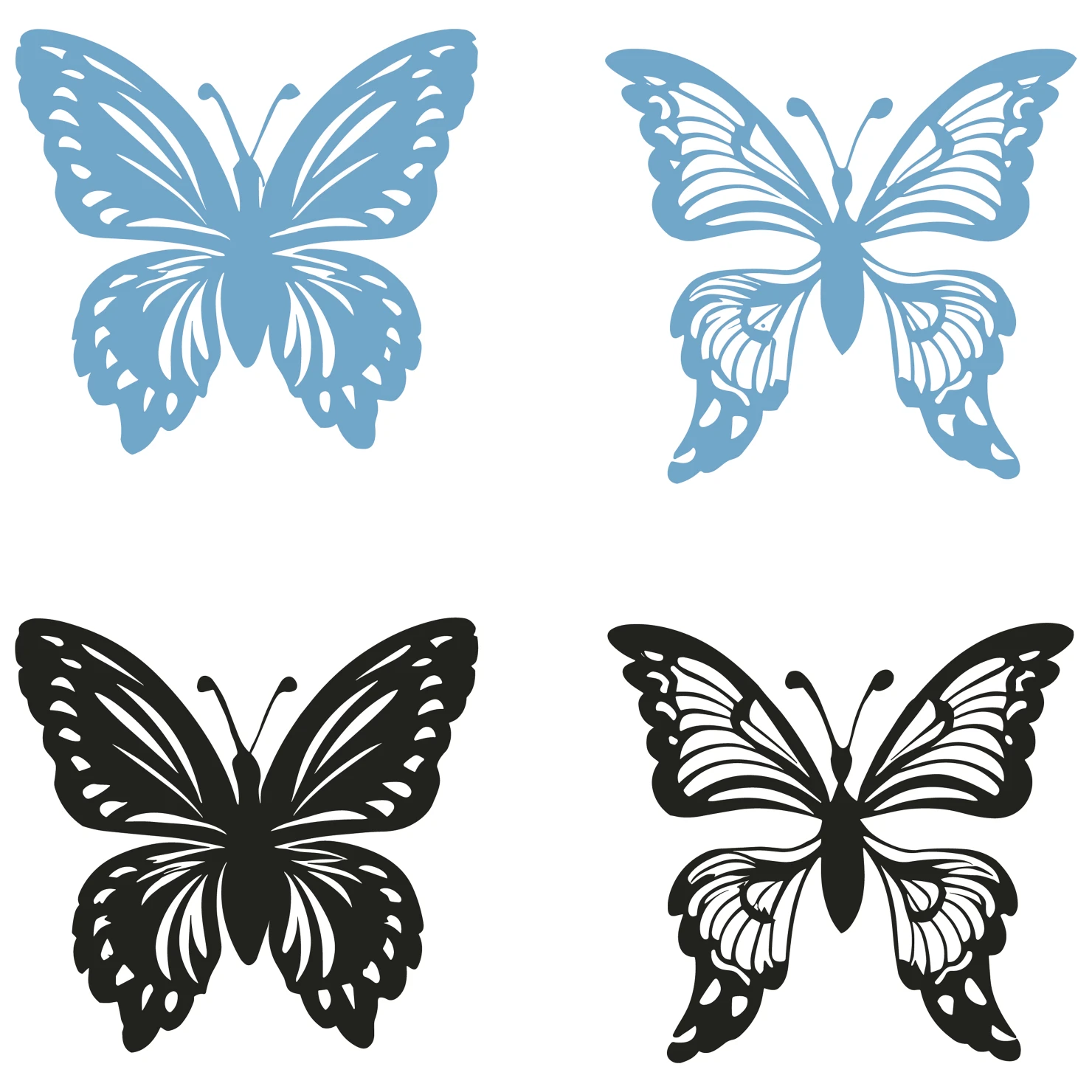 Butterflies customizable icon set design #35872