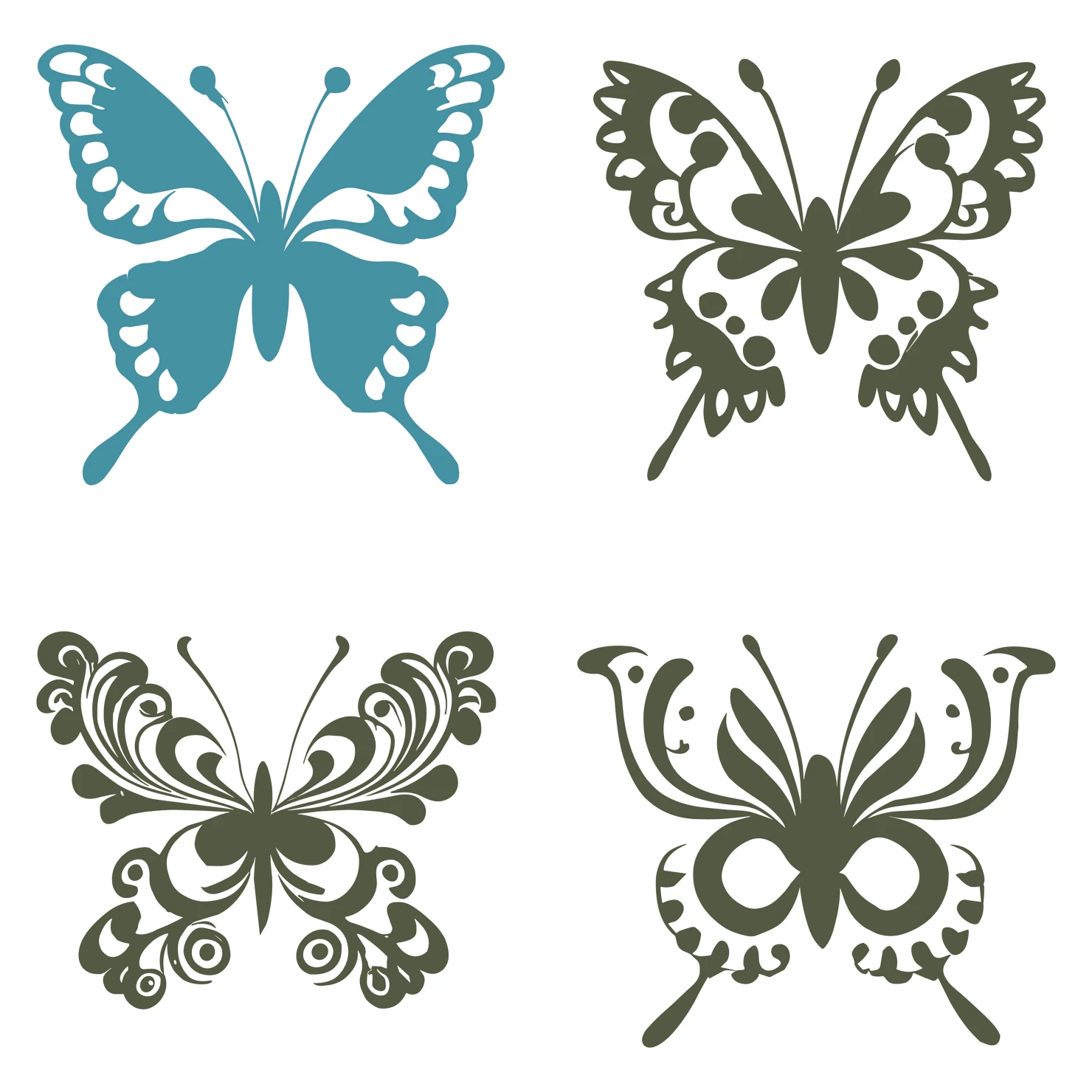 Butterflies customizable icon set design #35874