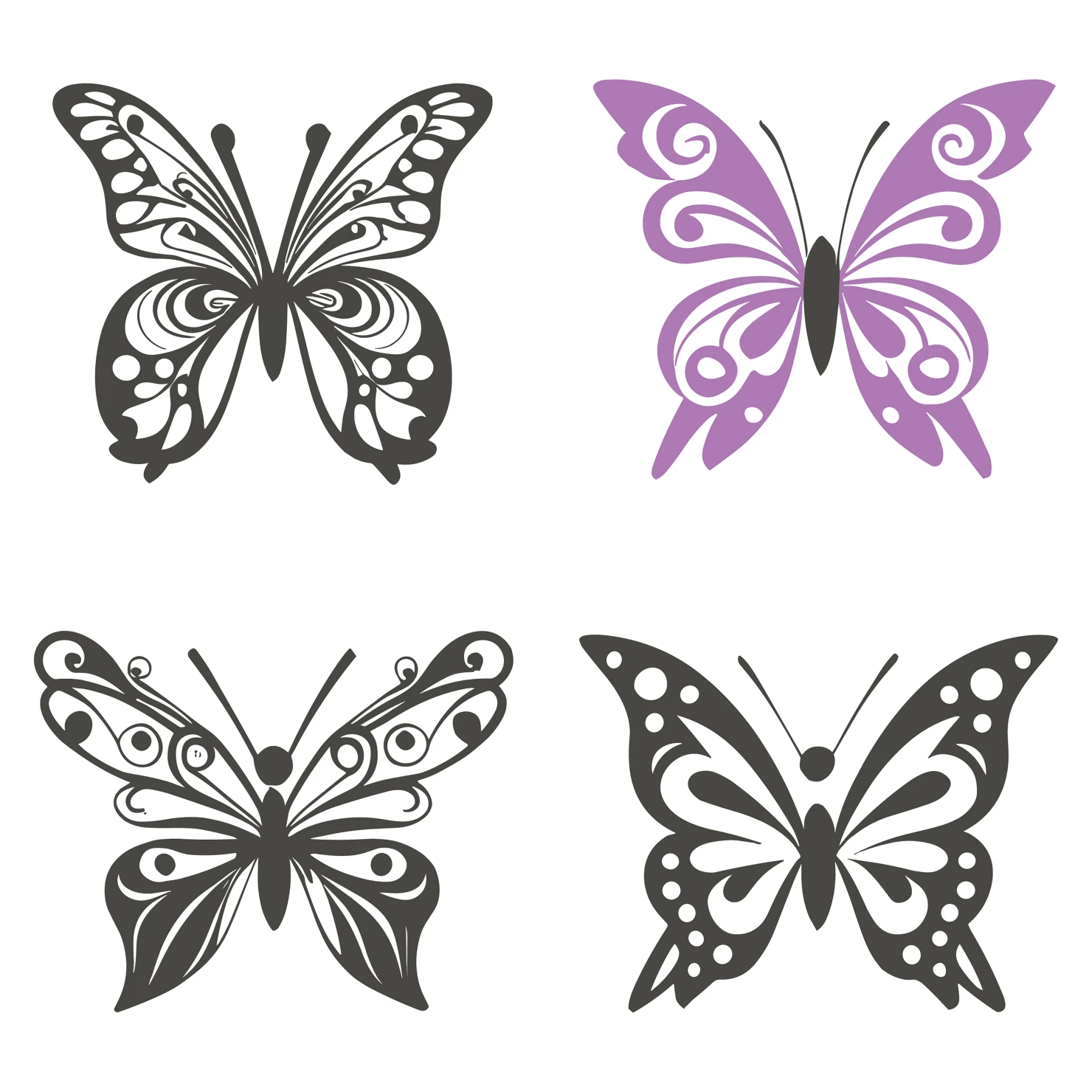 Butterflies customizable icon set design #35876
