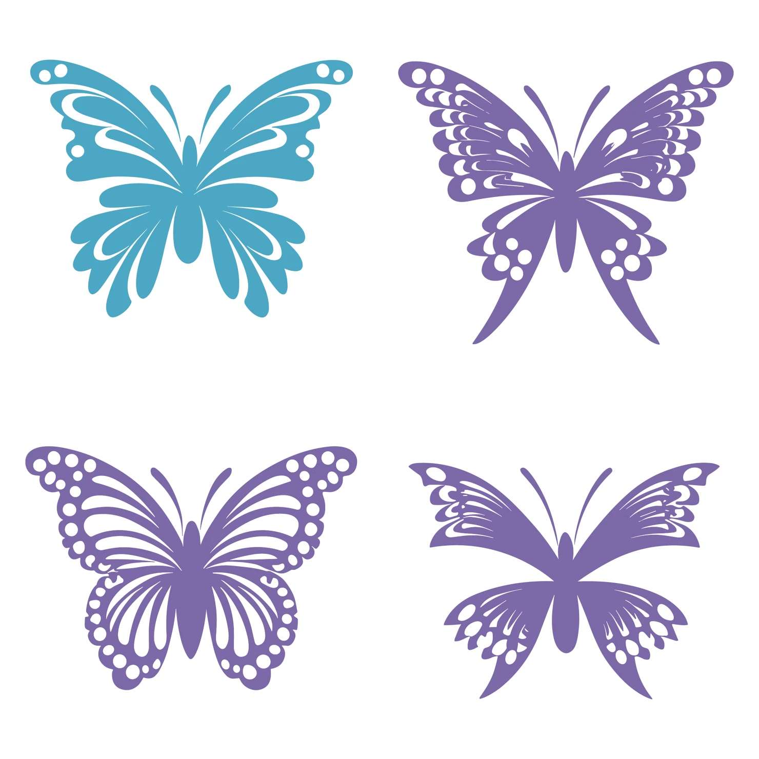 Butterflies customizable icon set design #35878