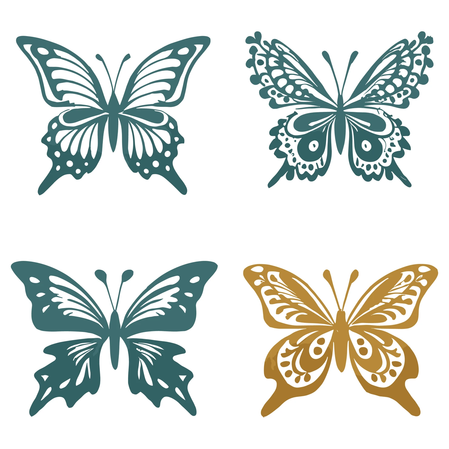 Butterflies customizable icon set design #35883