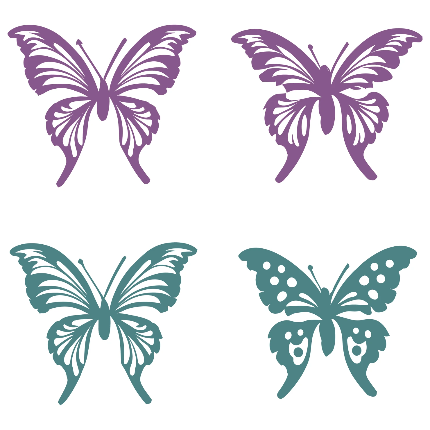Butterflies customizable icon set design #35884
