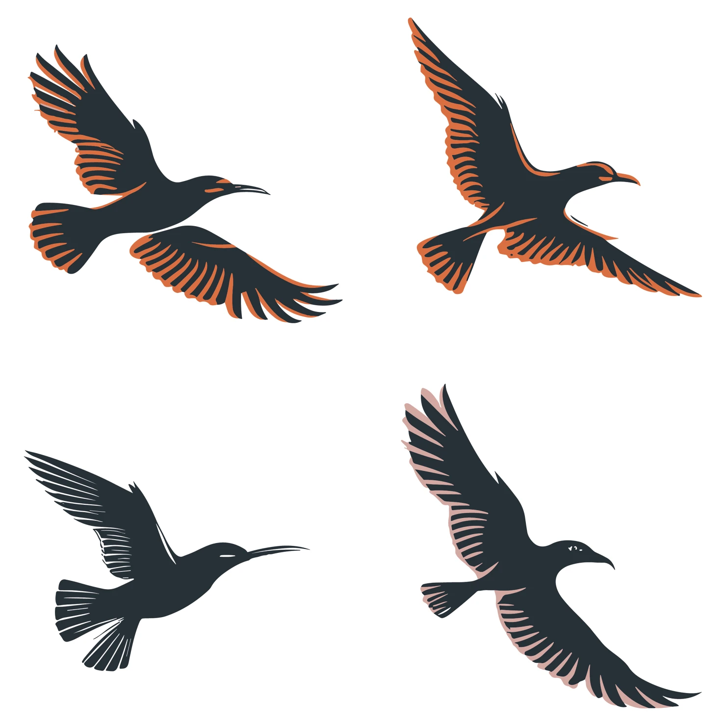 Birds customizable icon set design #35892