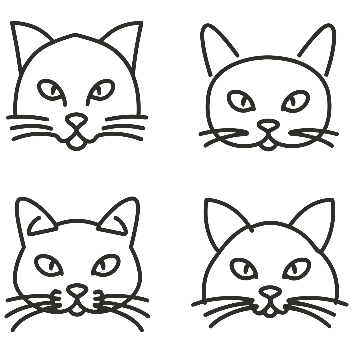 Cat customizable clip art set design #35908