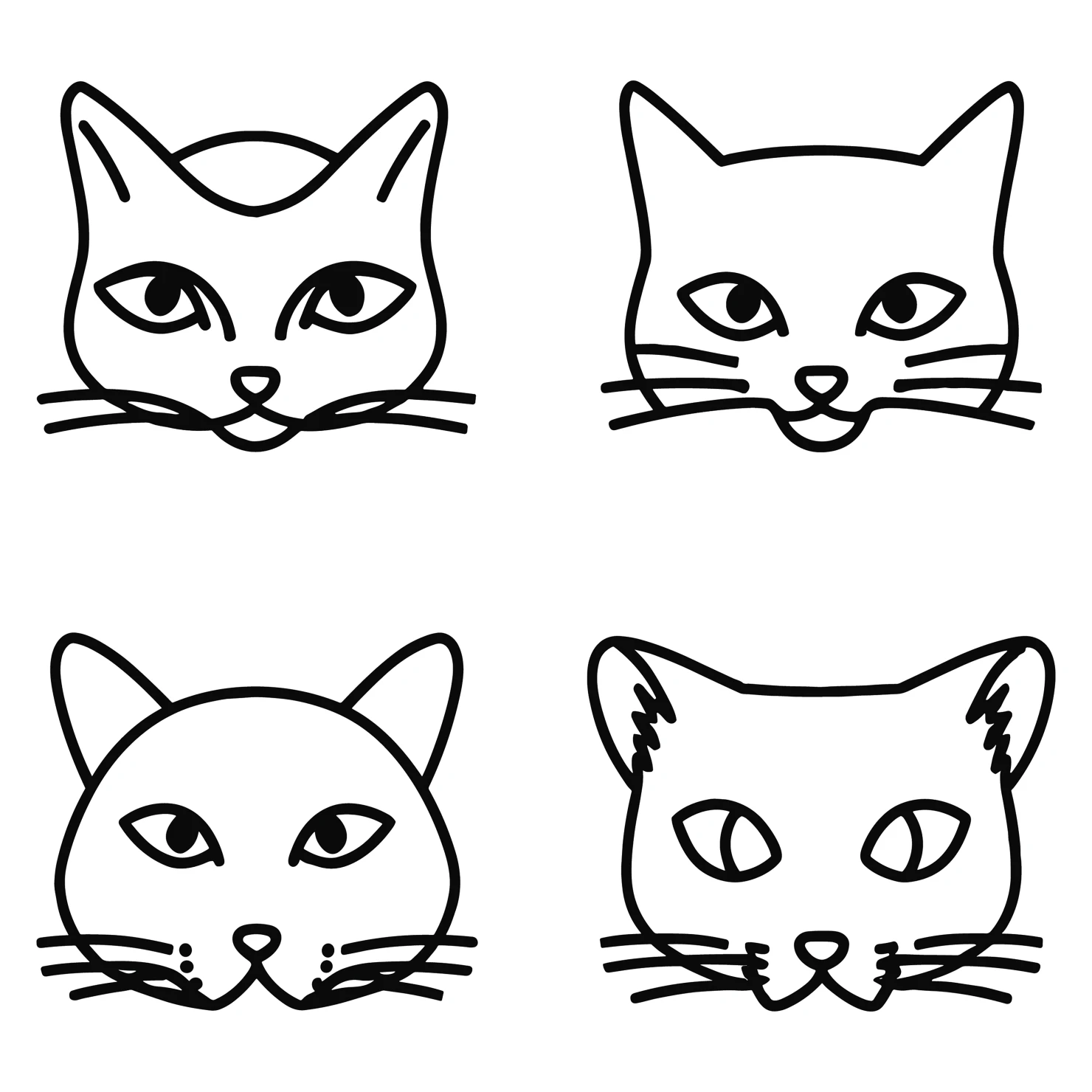 Cat customizable clip art set design #35910