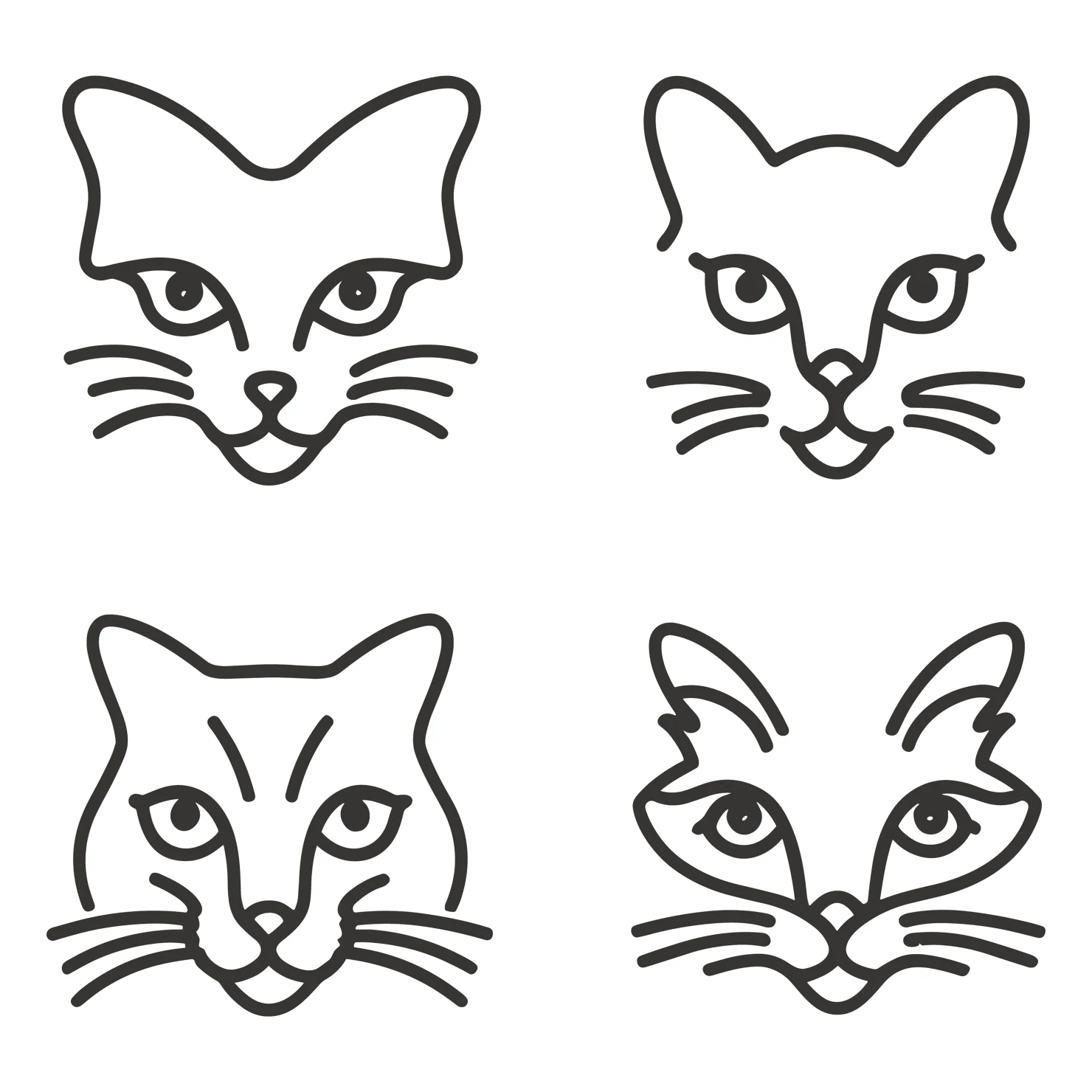 Cat customizable clip art set design #35911