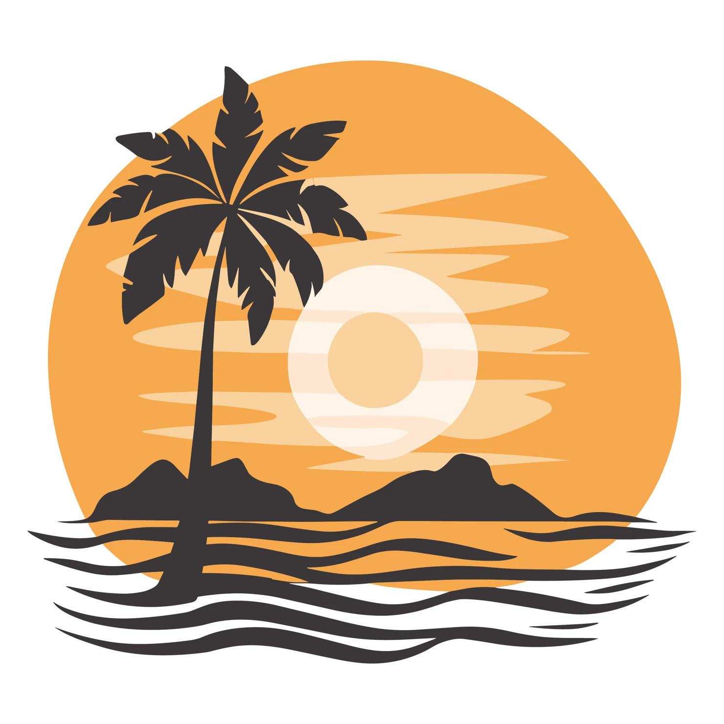 Sunset customizable clip art set design #35924