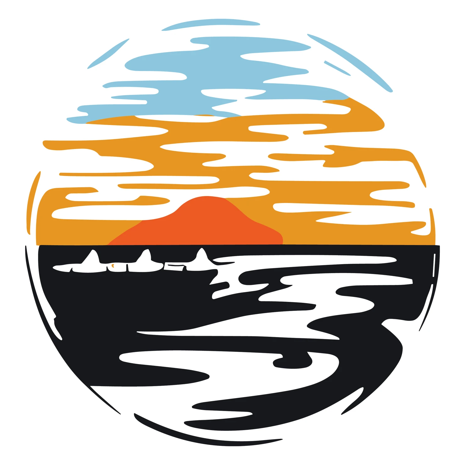 Sunset customizable clip art set design #35927