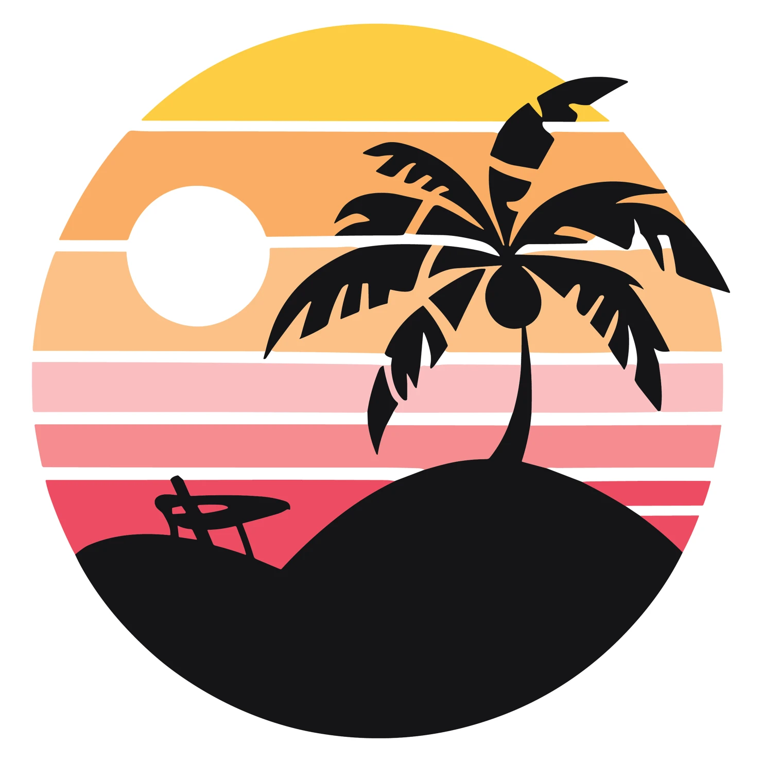Sunset customizable clip art set design #35930