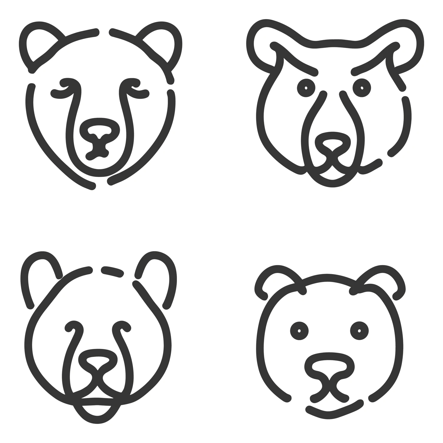 Bear customizable clip art set design #35934