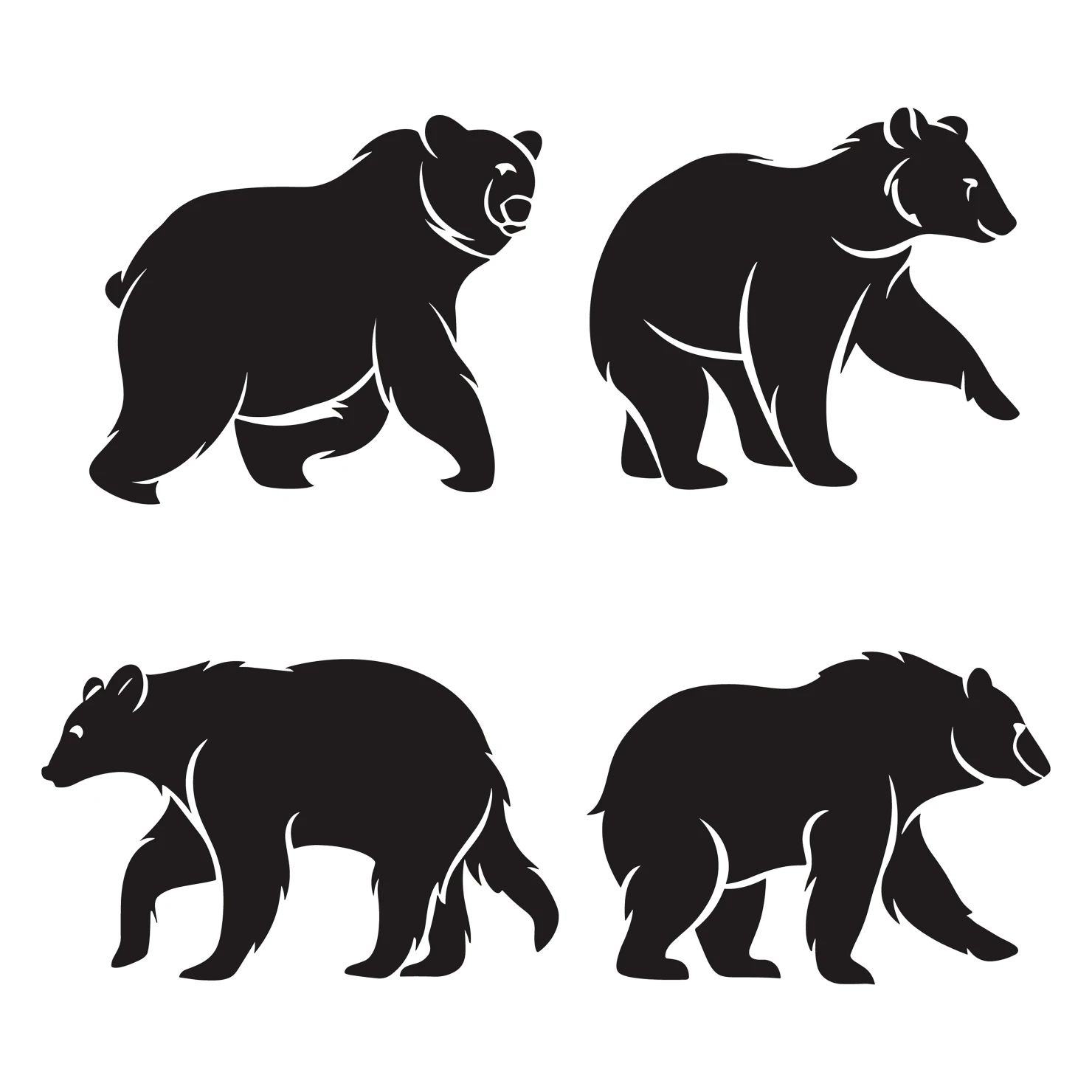 Bear customizable icon set design #35936