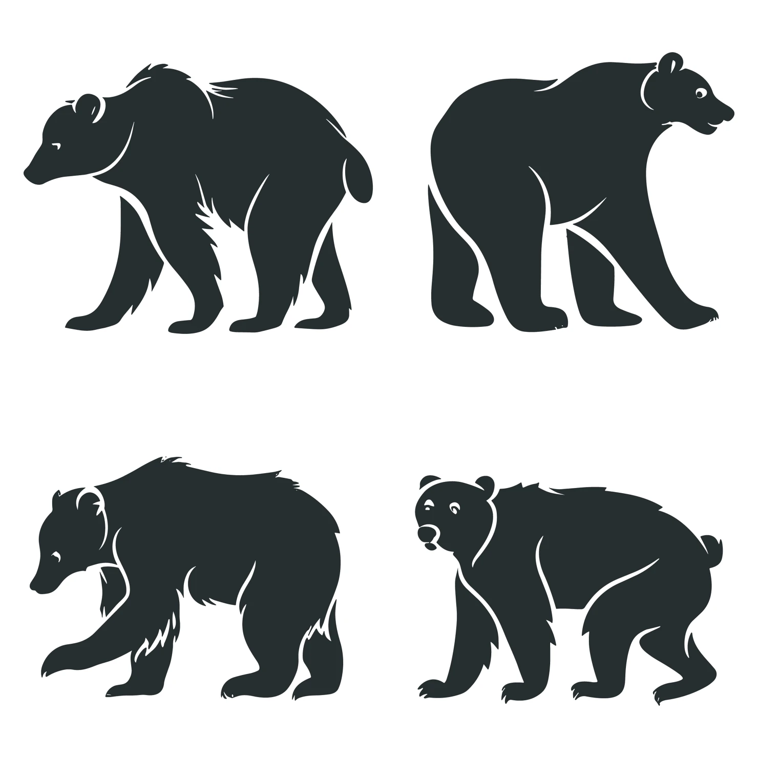 Bear customizable icon set design #35937