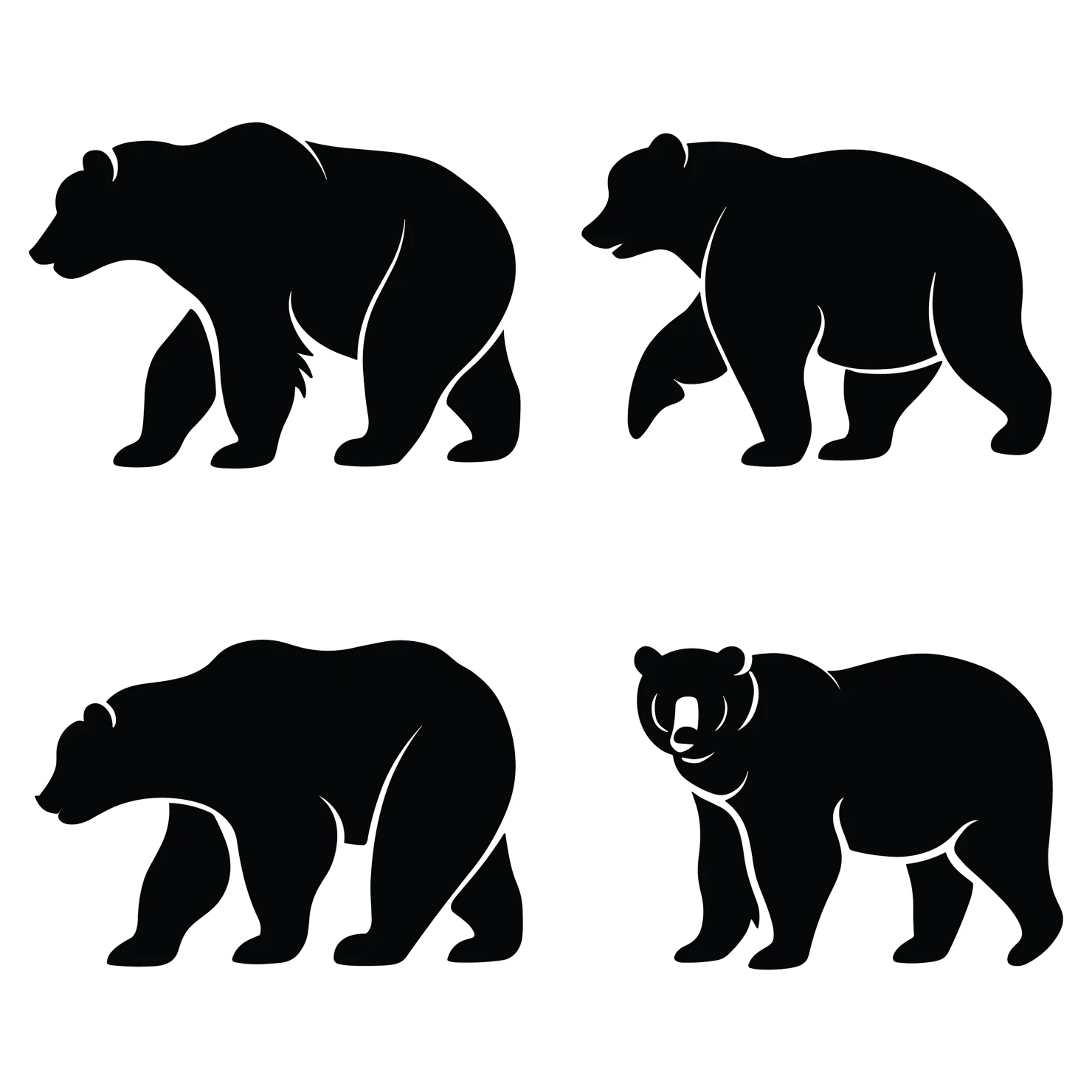 Bear customizable icon set design #35938