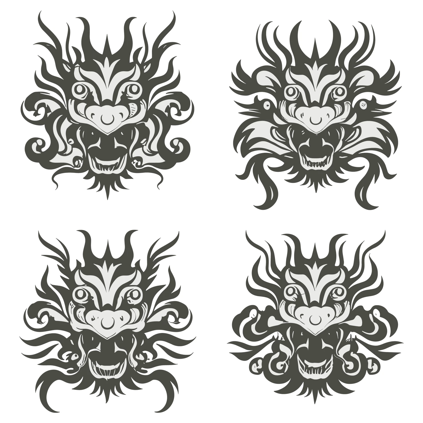 Dragon customizable icon set design #35957
