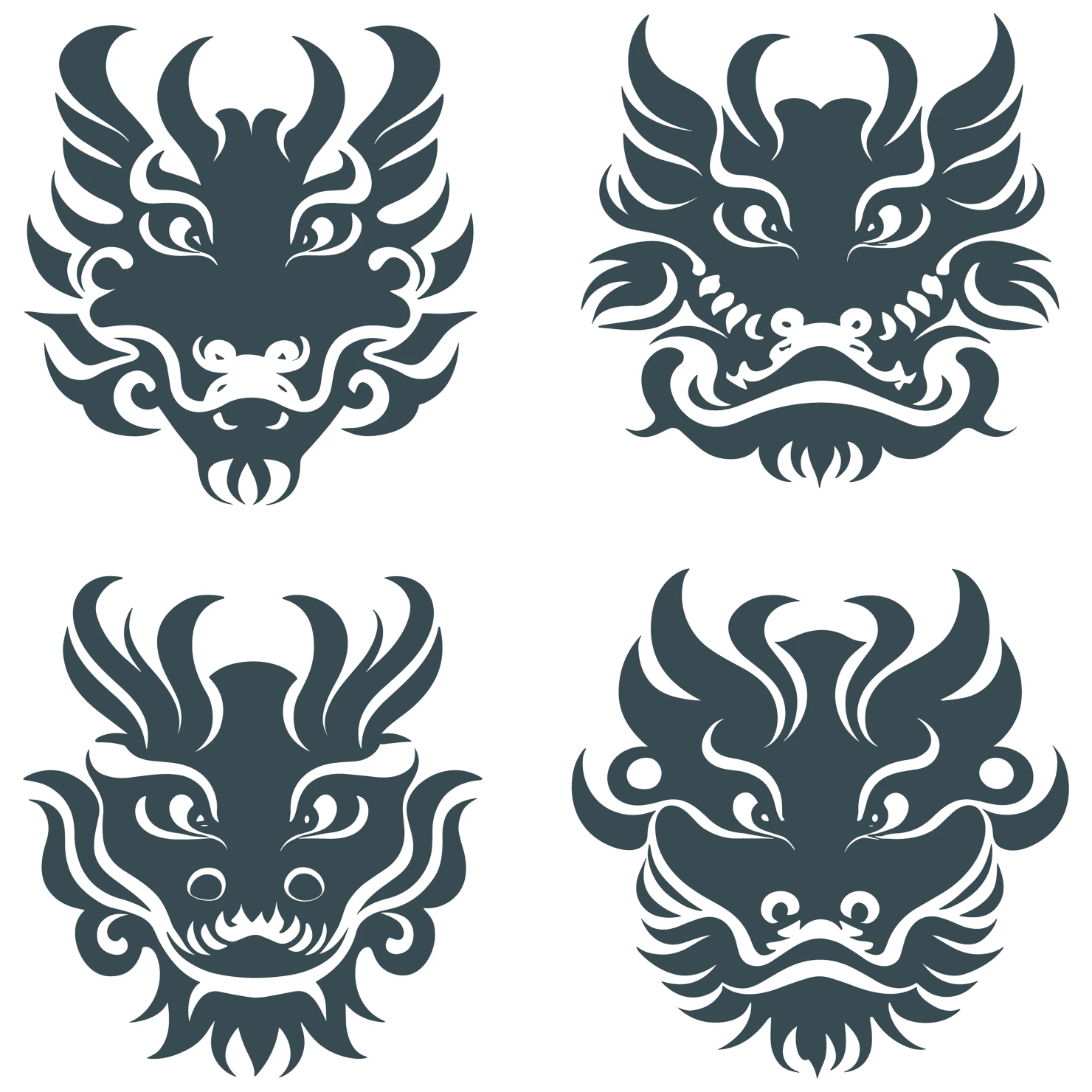 Dragon customizable icon set design #35958