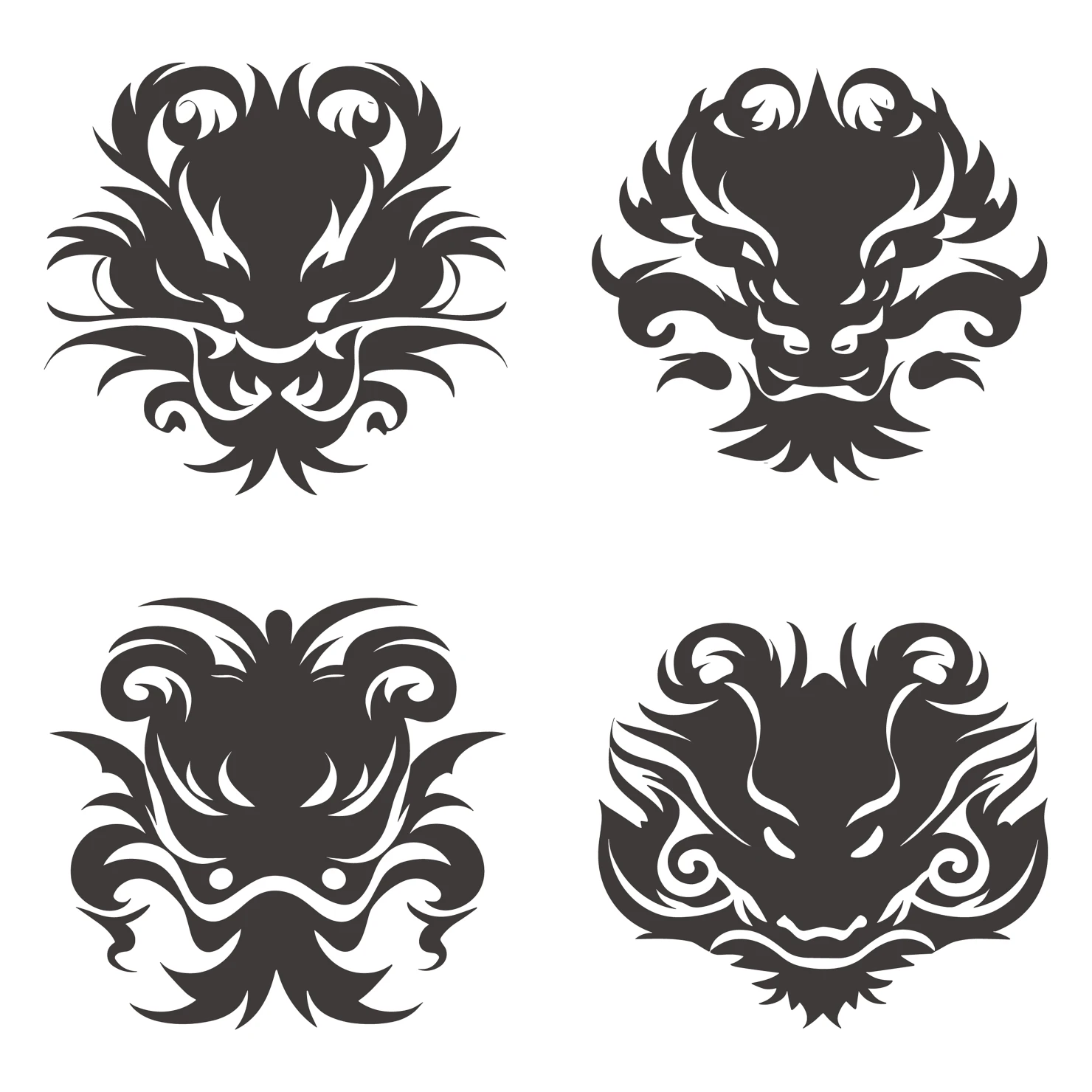 Dragon customizable icon set design #35959
