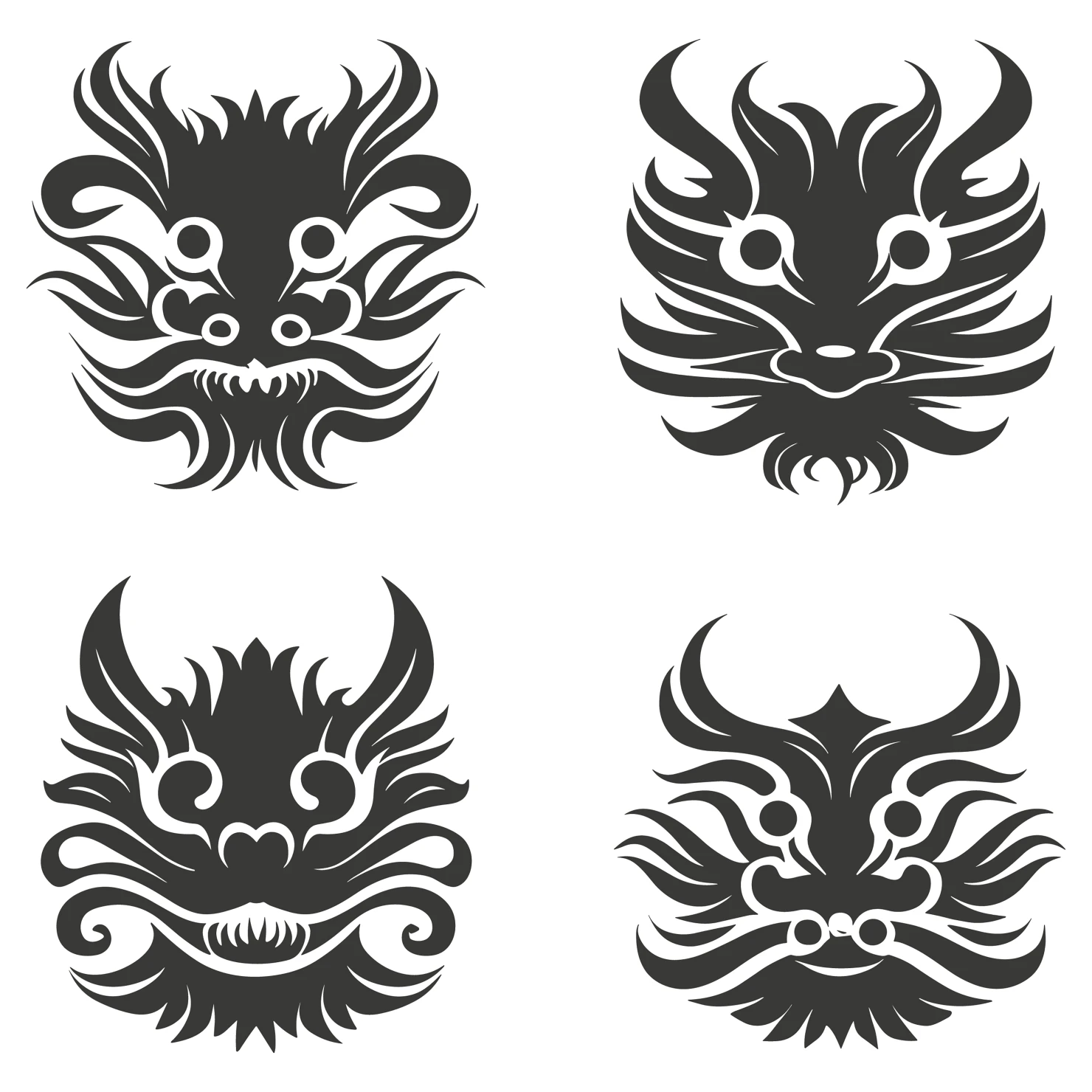 Dragon customizable icon set design #35960
