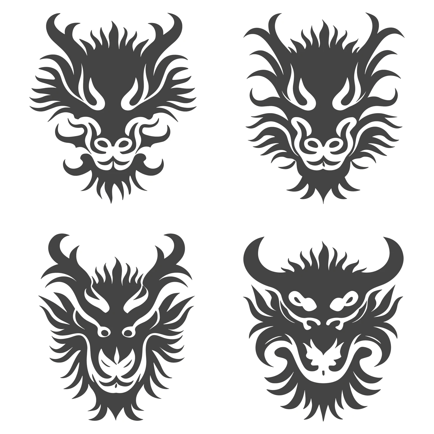 Dragon customizable icon set design #35962