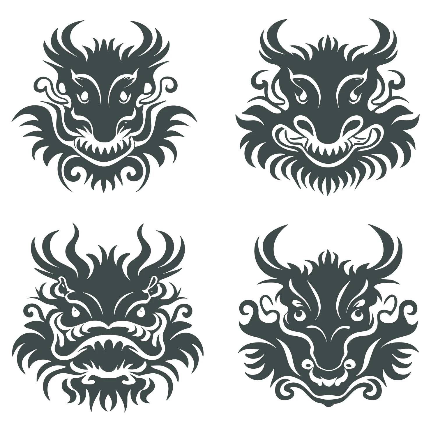 Dragon customizable icon set design #35963