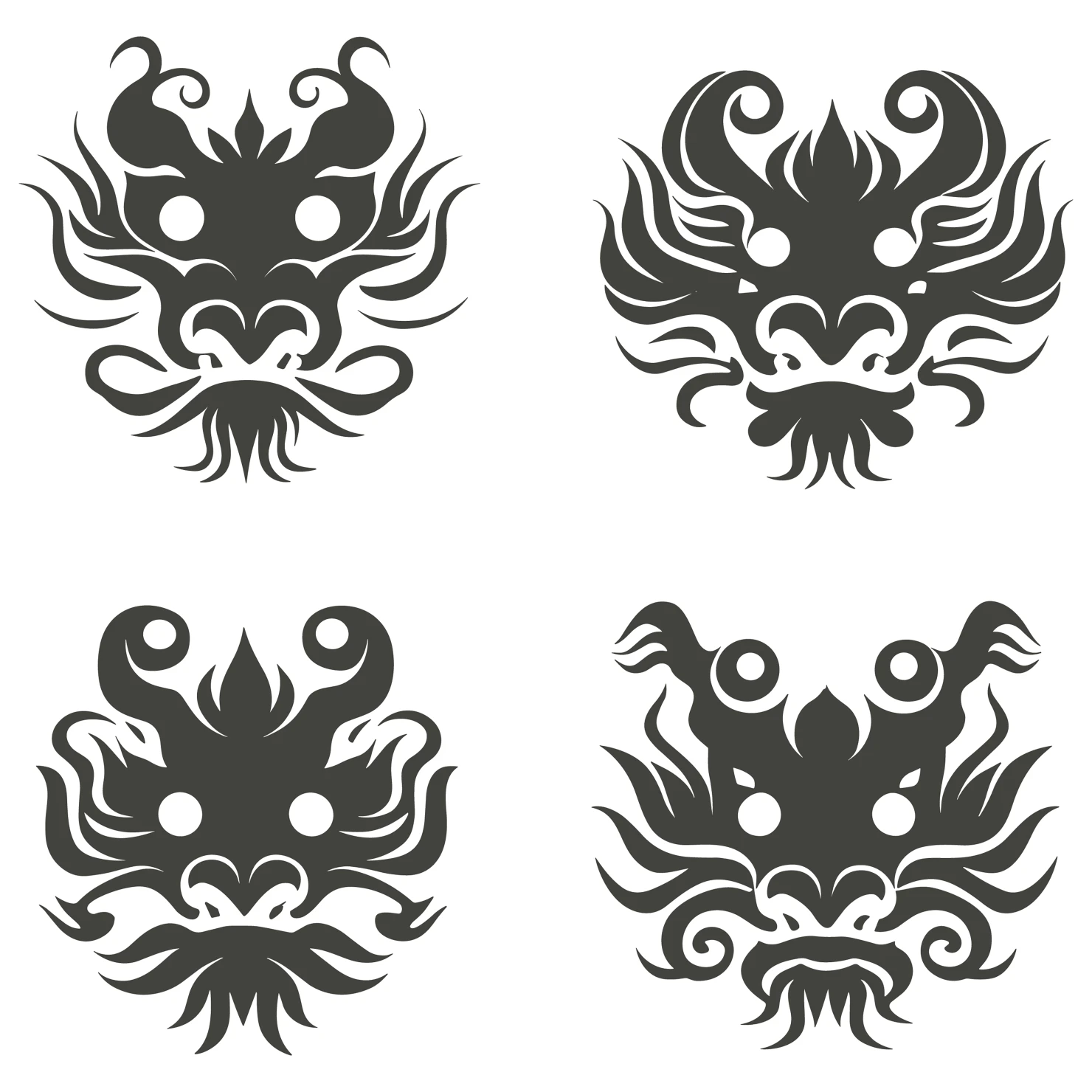 Dragon customizable icon set design #35964