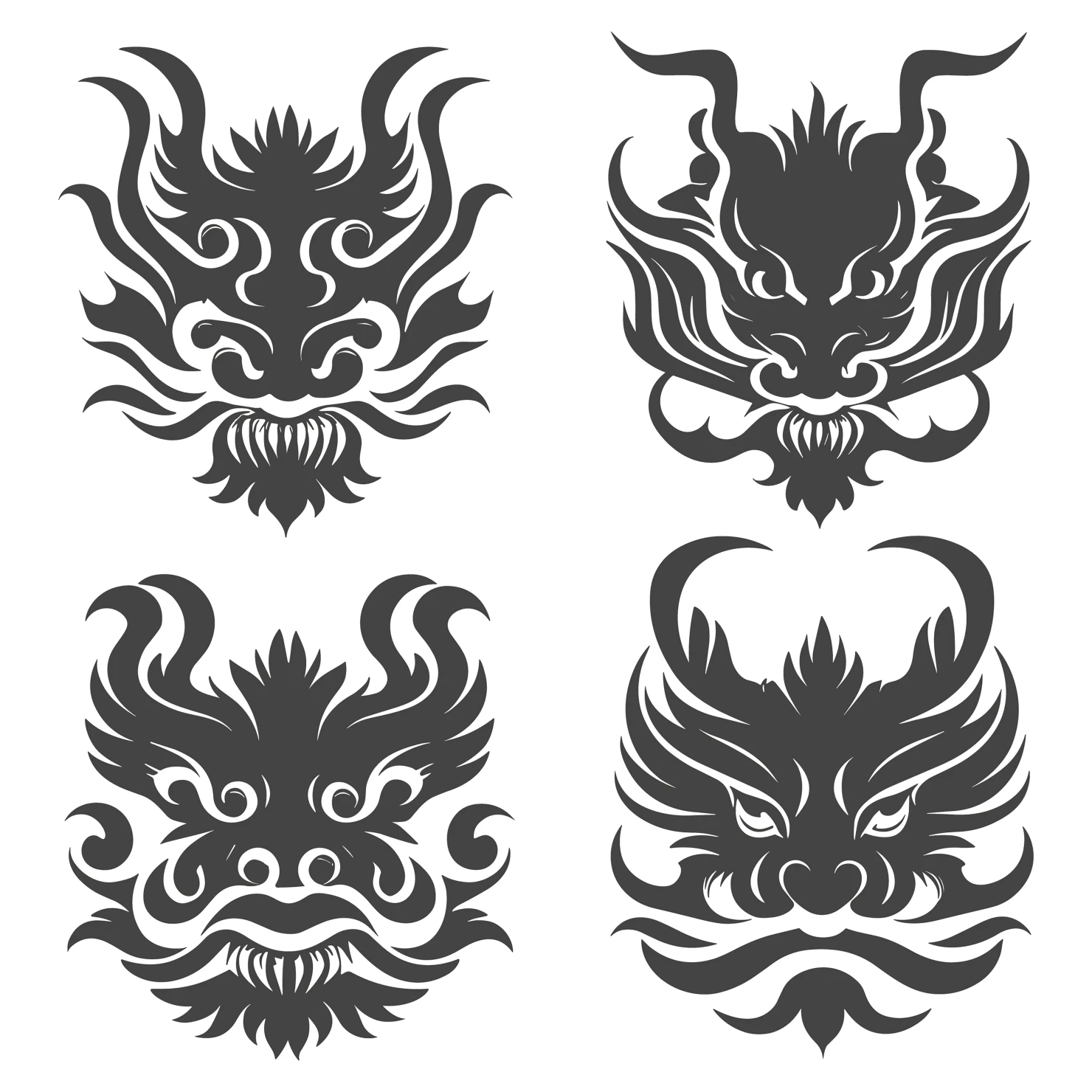 Dragon customizable icon set design #35965
