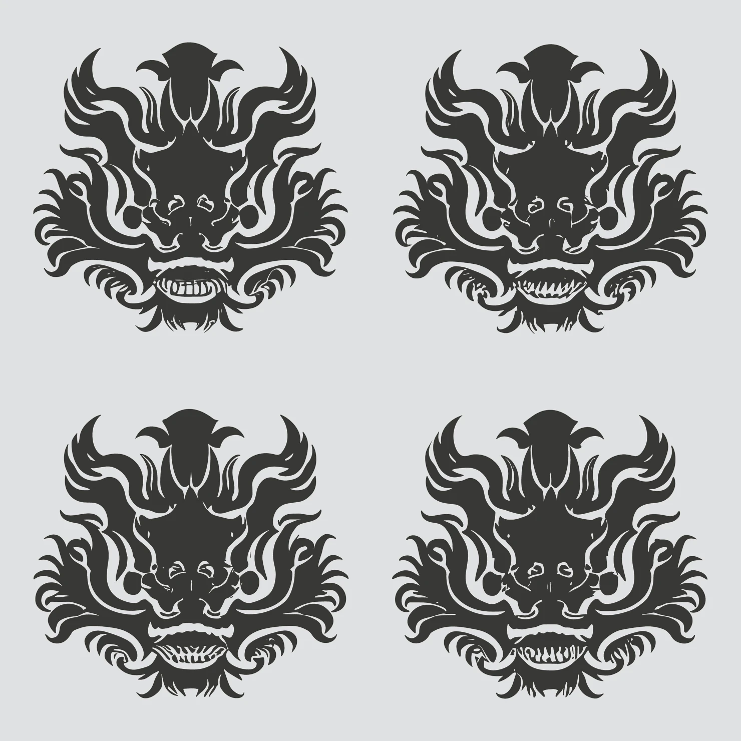 Dragon customizable icon set design #35966